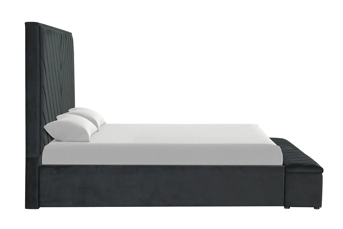 Mio Black Queen Platform Bed - Image 6