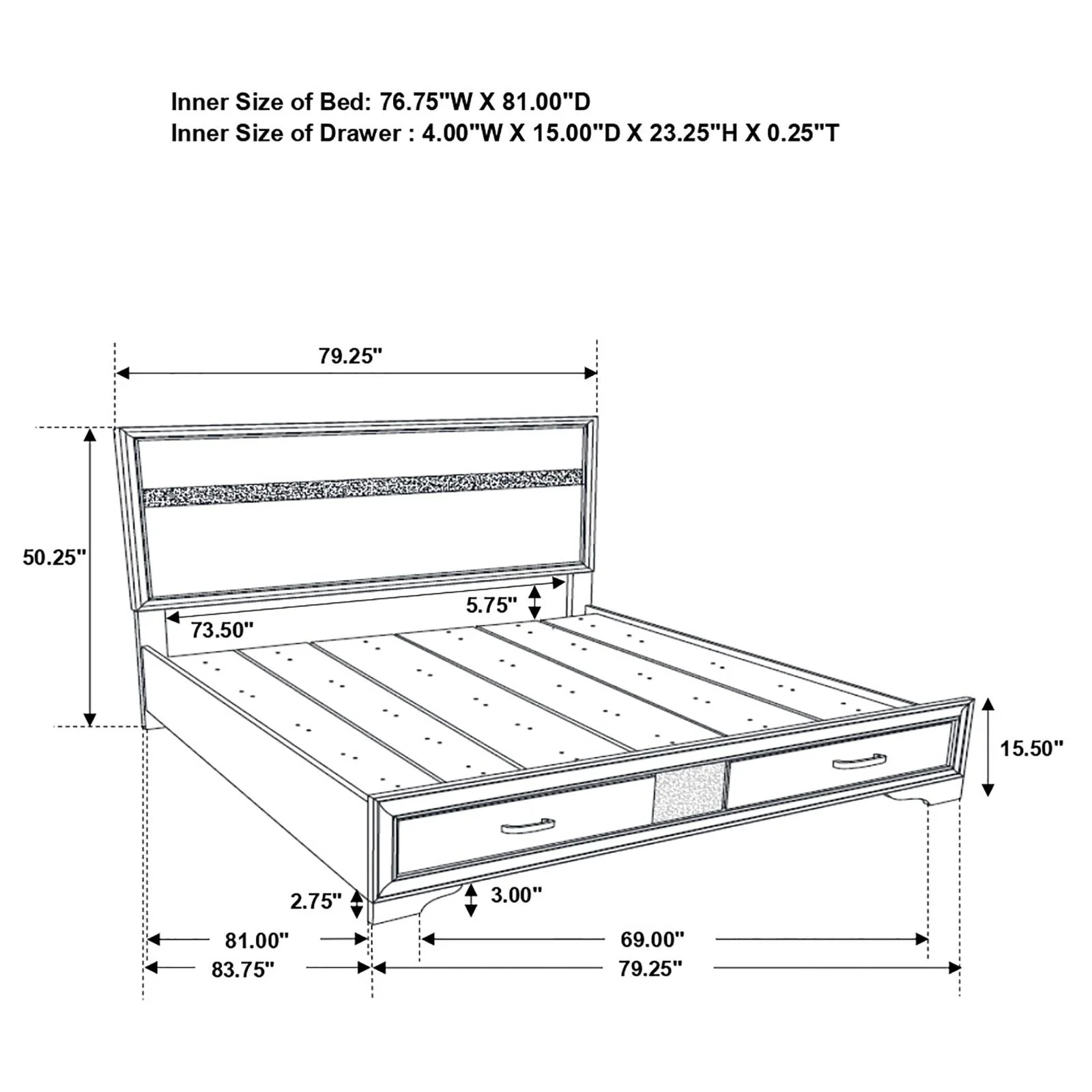 Miranda 5-Piece Eastern King Platform Storage Bedroom Set - Image 15