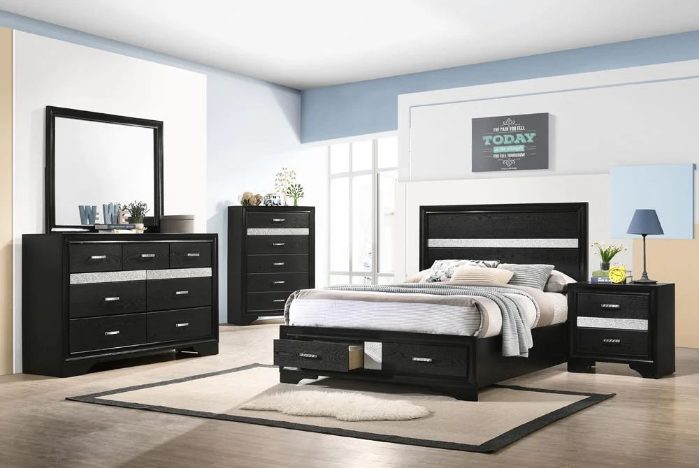 Miranda Black Full Storage Bed - Image 5