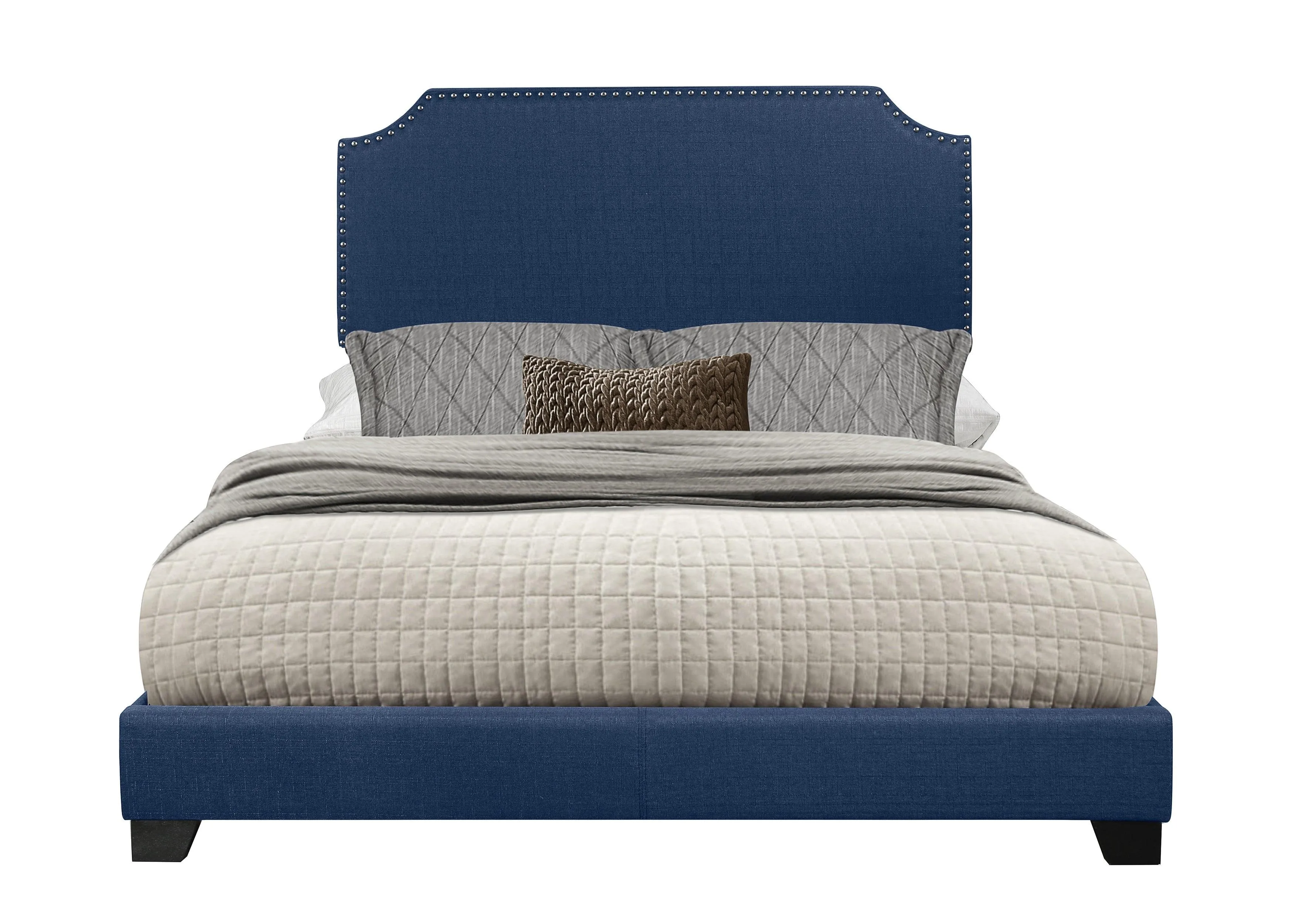 Miranda Blue Full Upholstered Bed - Image 2