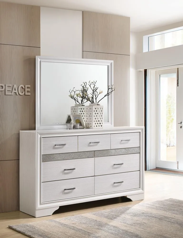 Miranda White Rectangular Mirror - Image 5
