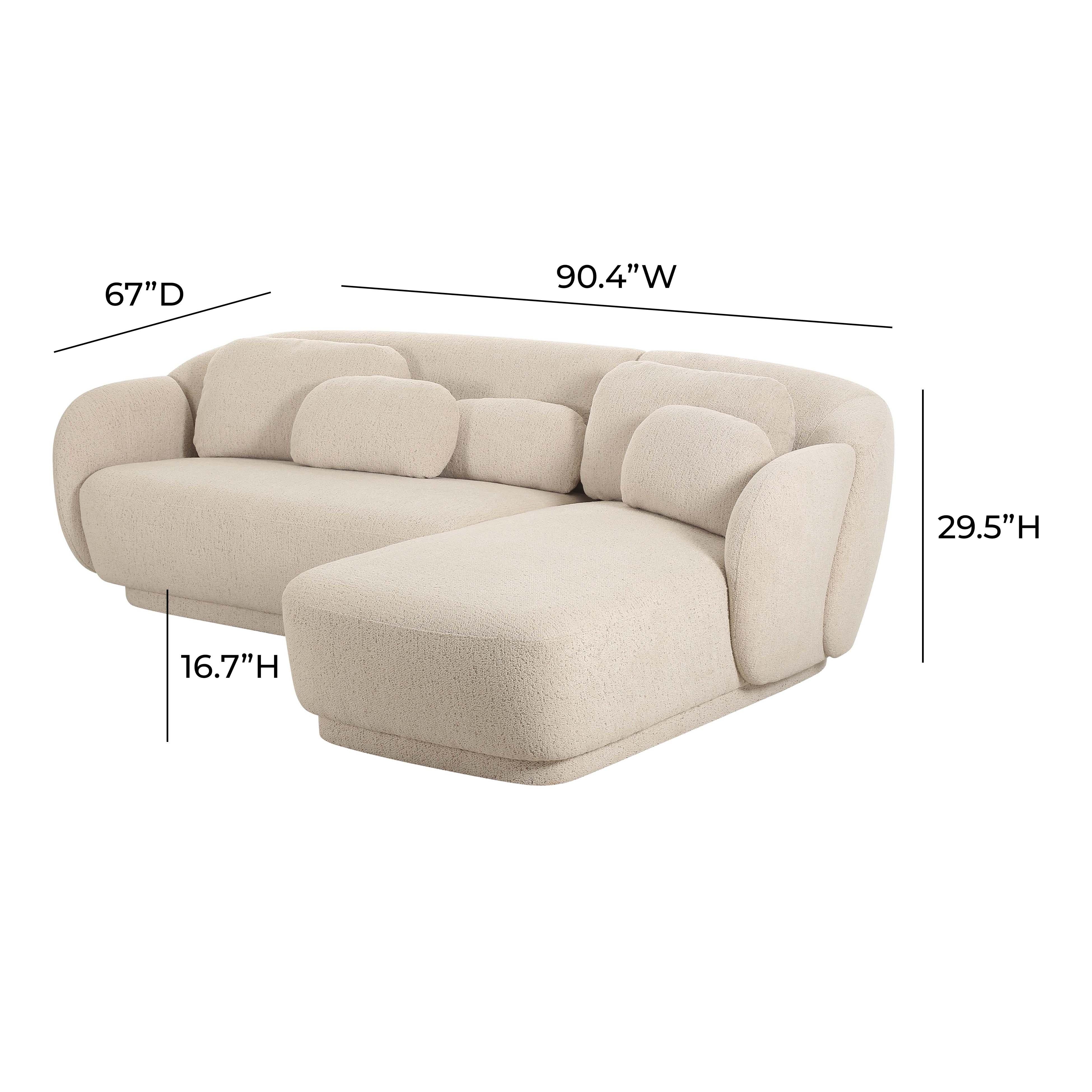 Misty Cream Boucle Sectional - Image 7