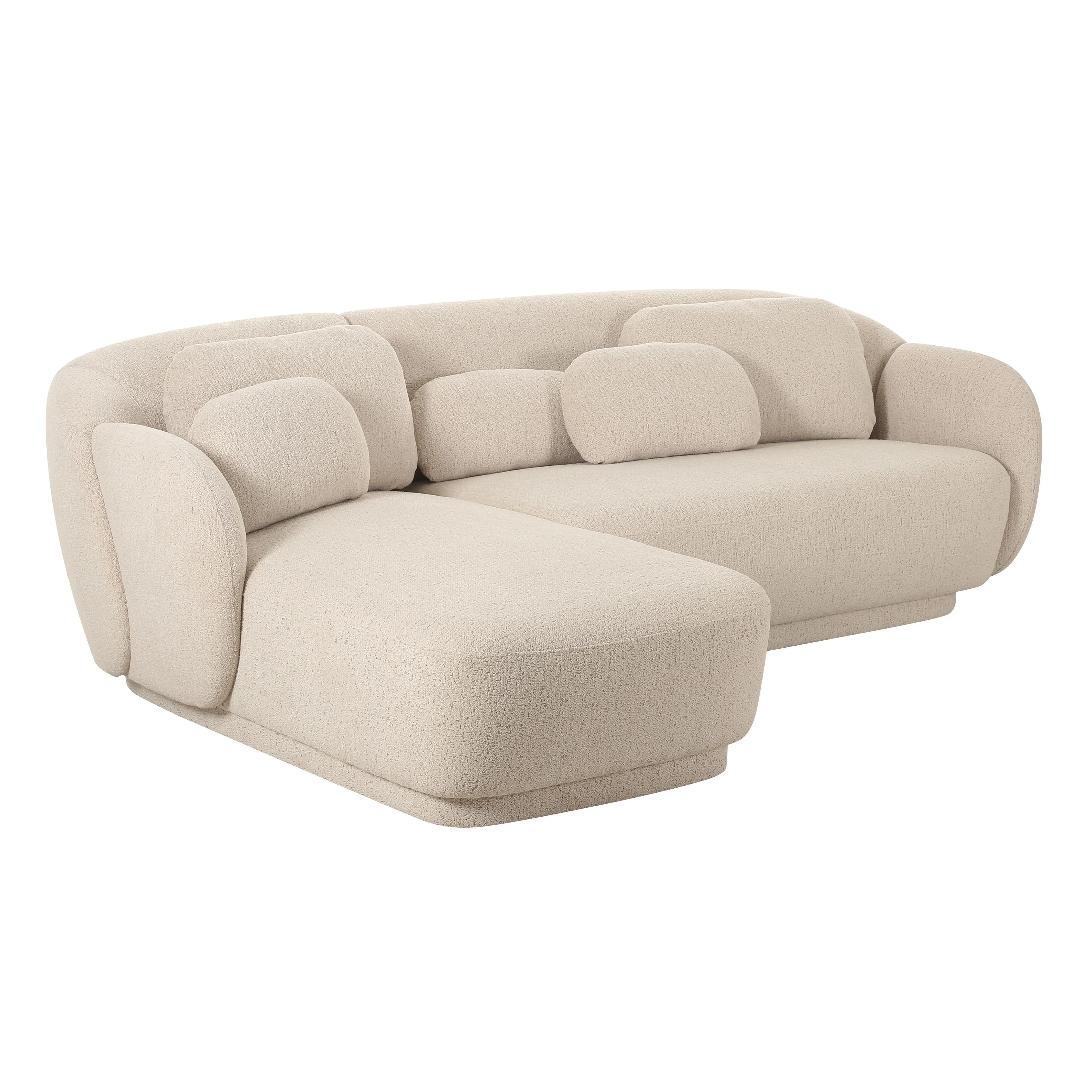 Misty Cream Boucle Sectional - Image 8