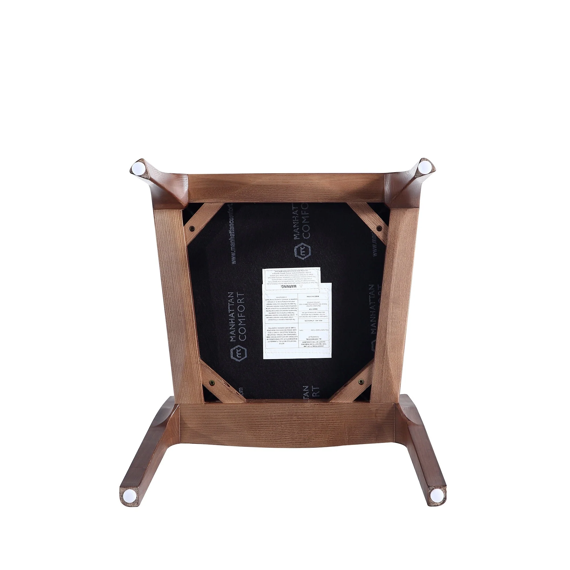 Moderno Stackable Dining Chair in Walnut and Black (Set of 2) - Image 10