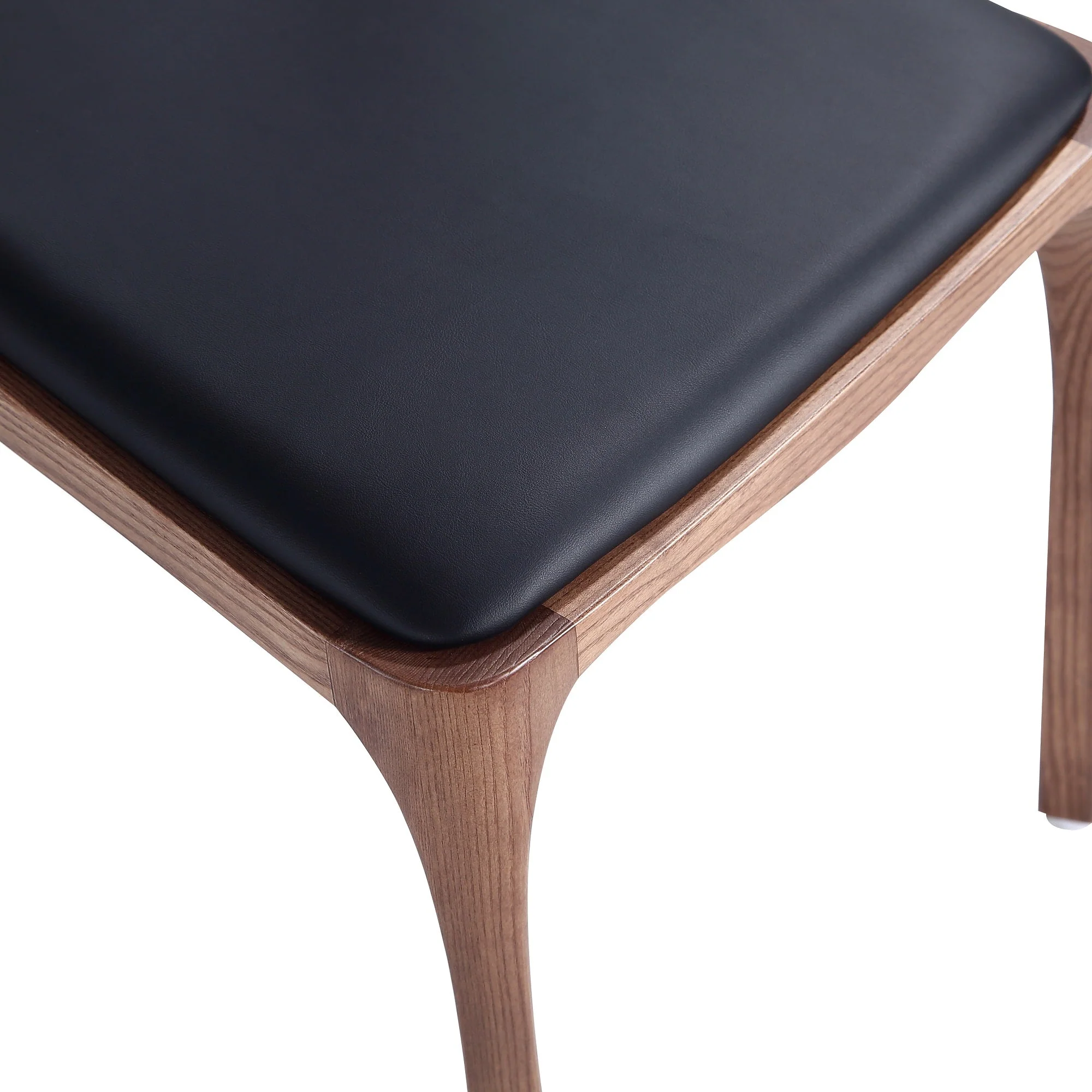 Moderno Stackable Dining Chair in Walnut and Black (Set of 2) - Image 5