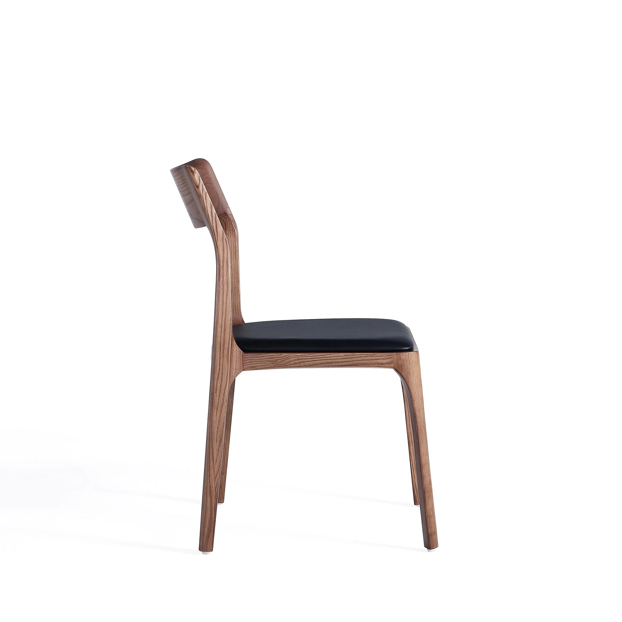 Moderno Stackable Dining Chair in Walnut and Black (Set of 2) - Image 6