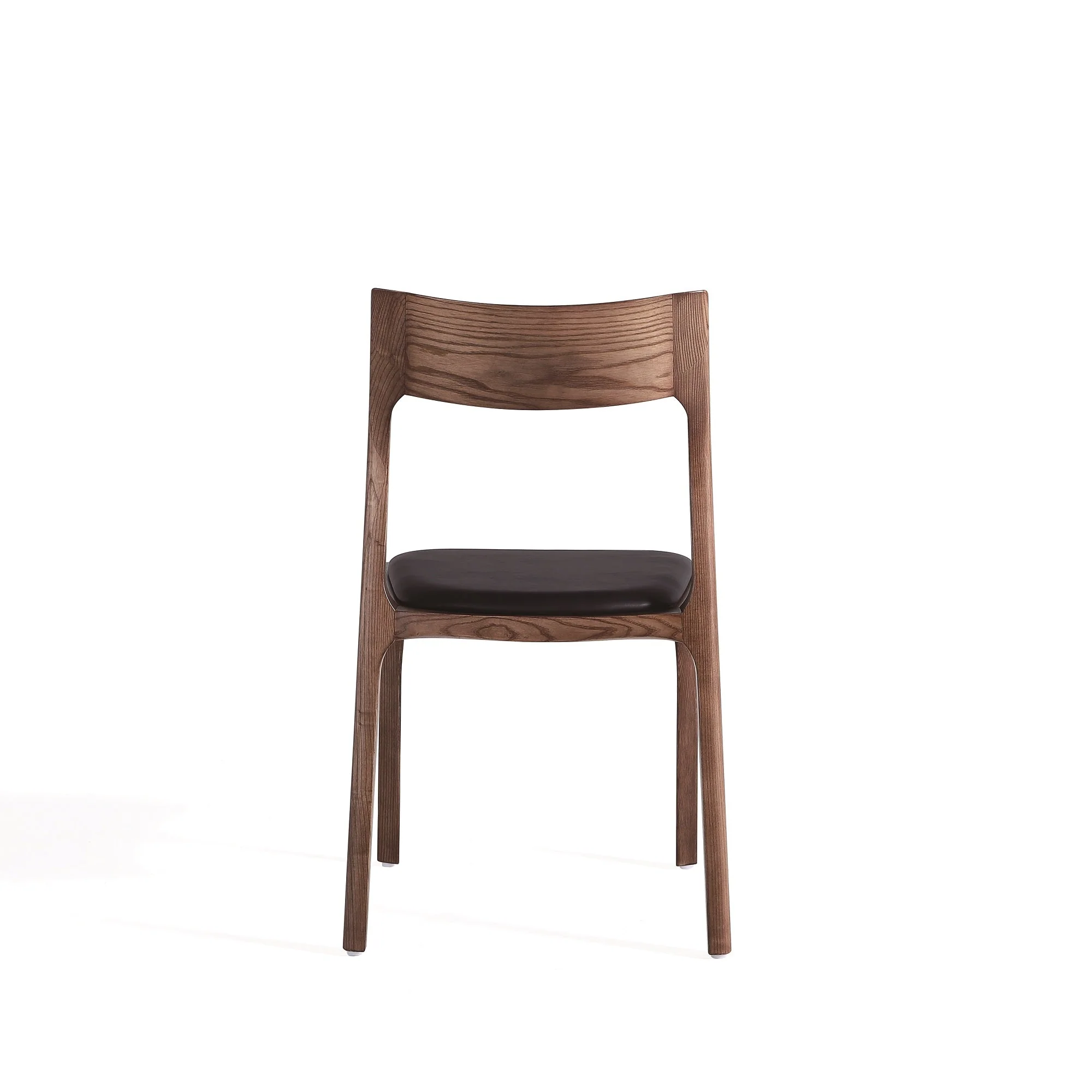 Moderno Stackable Dining Chair in Walnut and Black (Set of 2) - Image 8