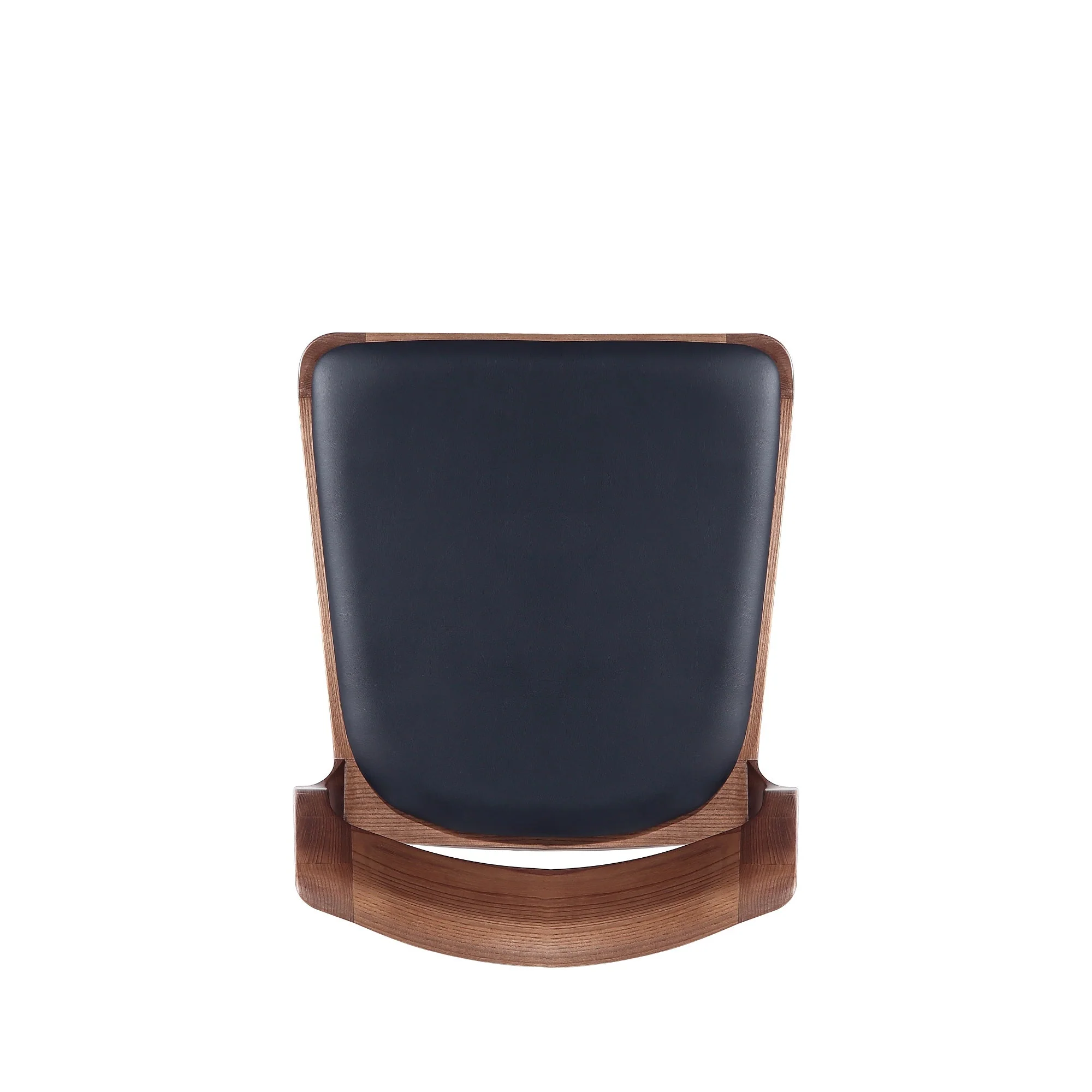Moderno Stackable Dining Chair in Walnut and Black (Set of 4) - Image 9