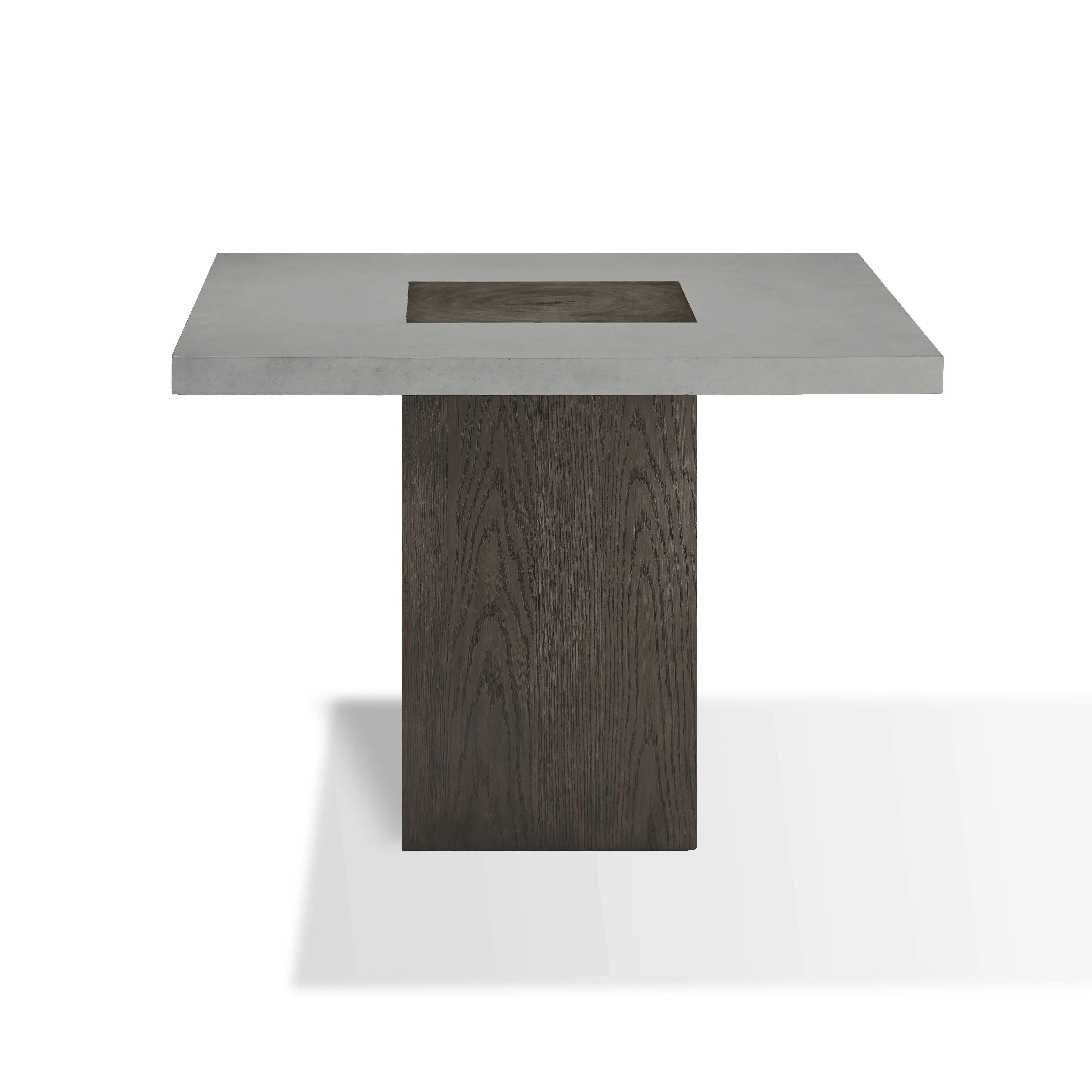 Modesto Concrete Top Wood Base Dining Table in Natural Concrete and French Roast - Image 5