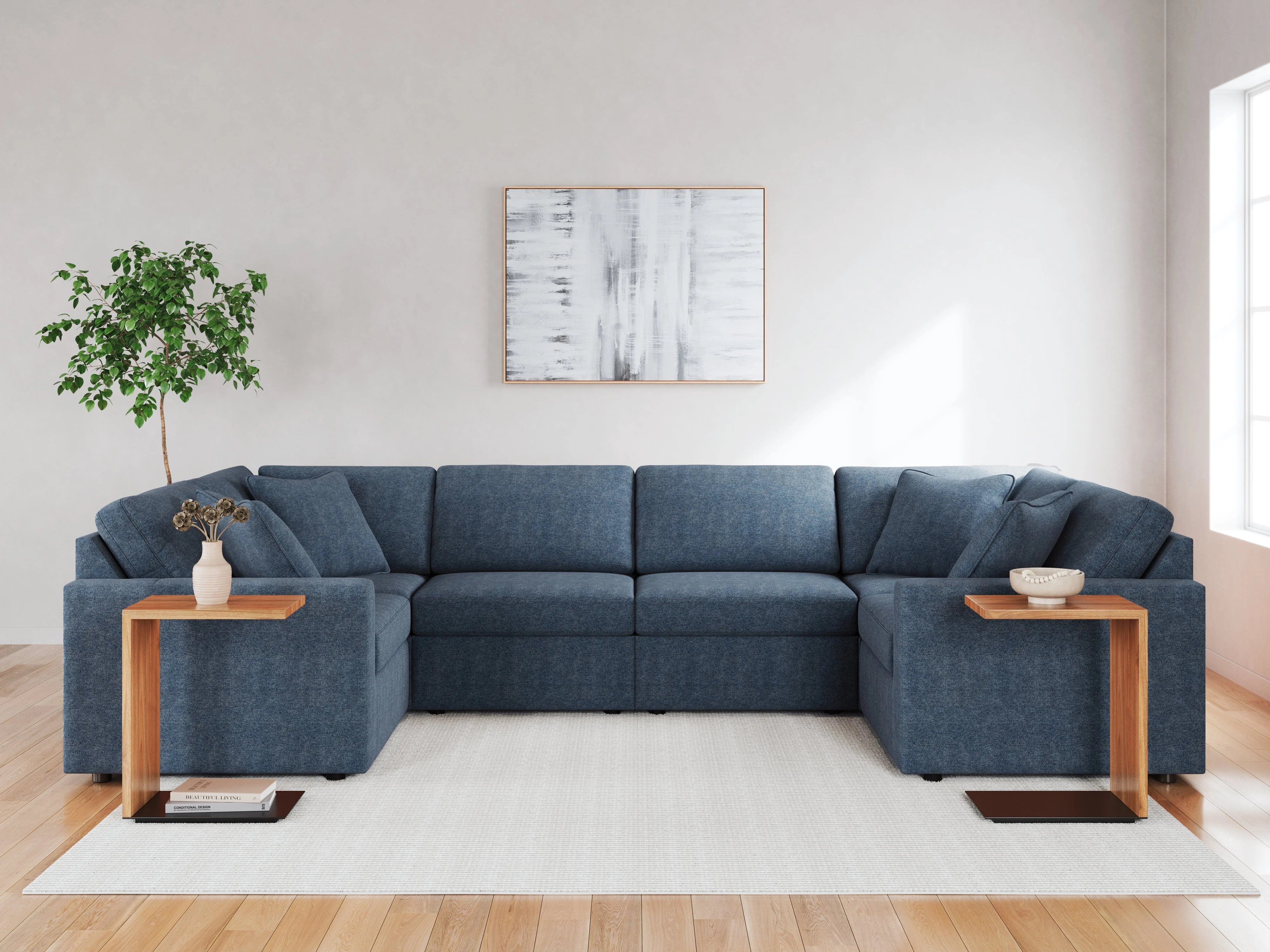 Modmax Ink 6-Piece Sectional with Ottoman - Image 10