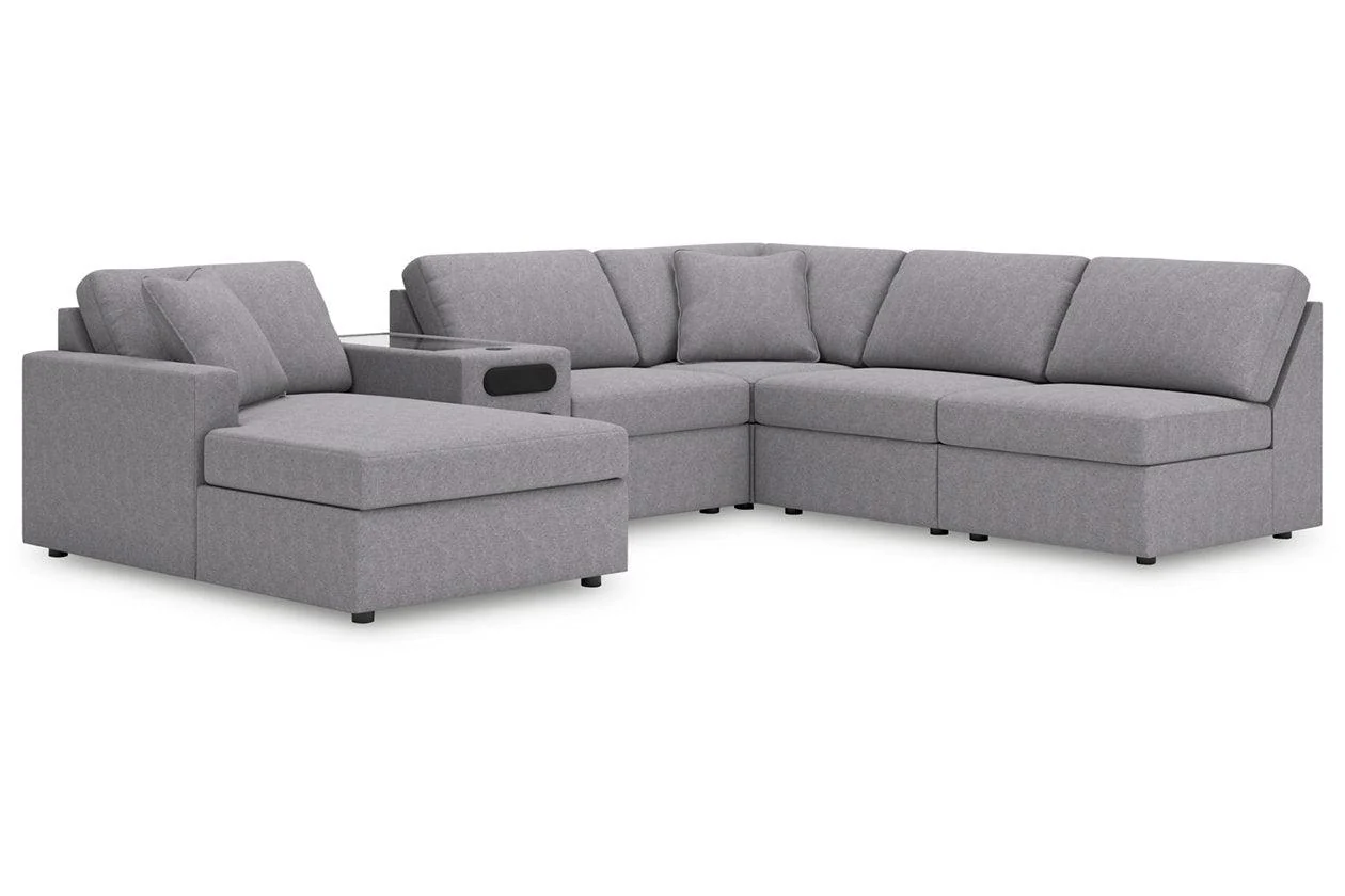 Modmax Granite 6-Piece Sectional with LAF Chaise