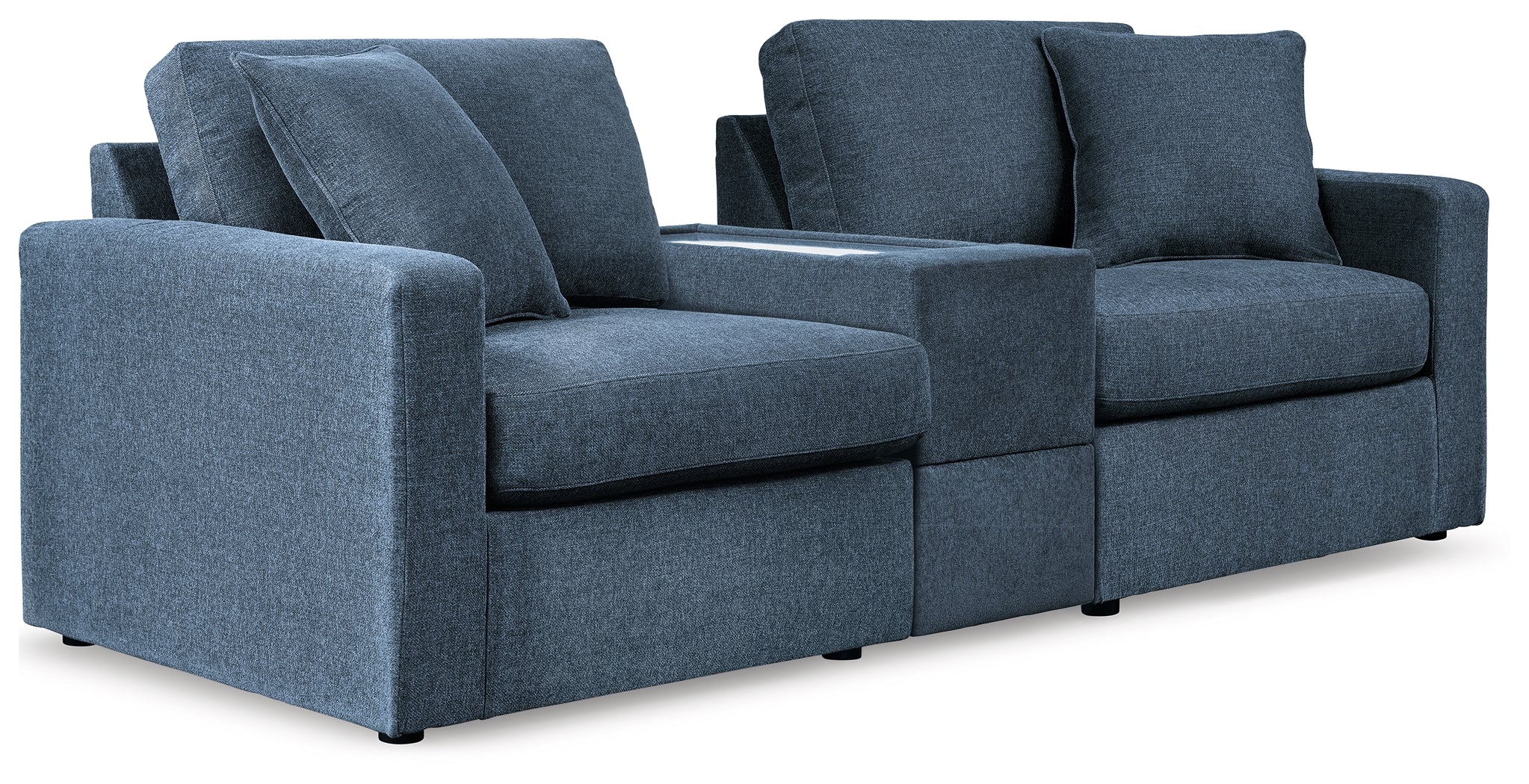 Modmax Ink Sofa and Loveseat with Storage Console - Image 4