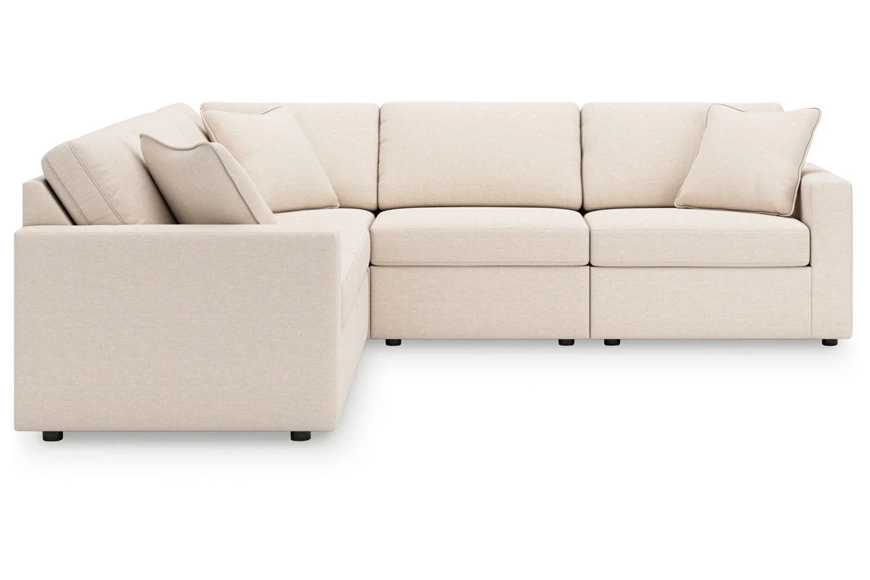 Modmax Oyster 5-Piece Sectional and Swivel Glider Recliner - Image 2