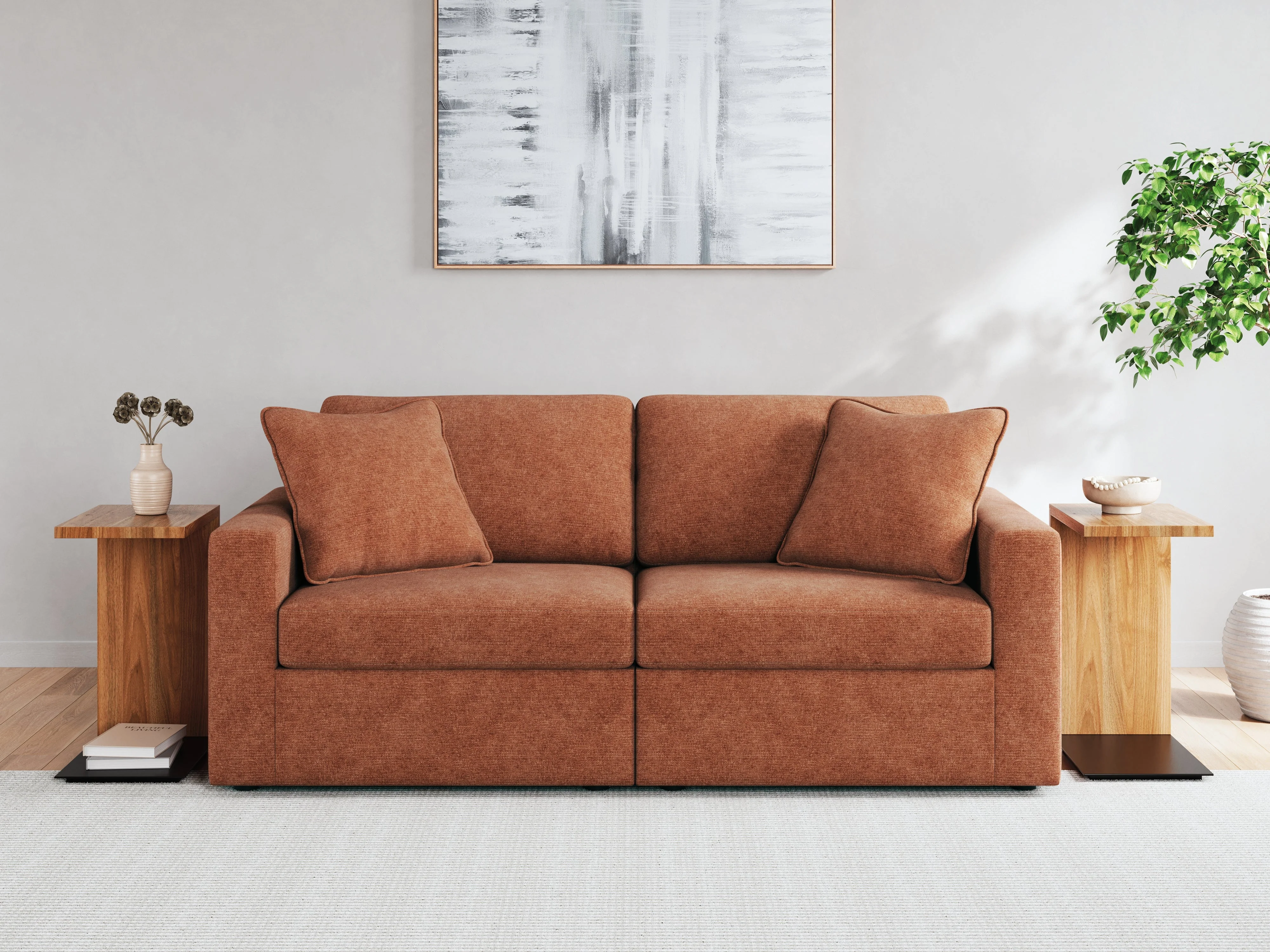 Modmax Spice Performance Fabric Sofa and Loveseat - Image 6