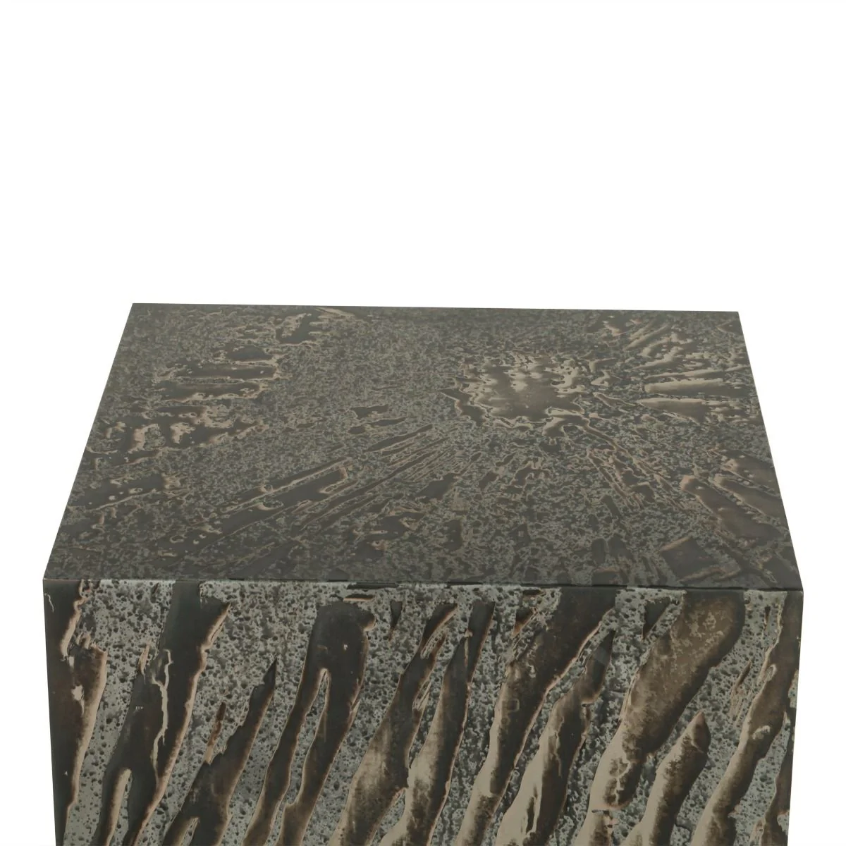 Mojave 20" Side Table in Desert Patina with Brass Base - Image 4