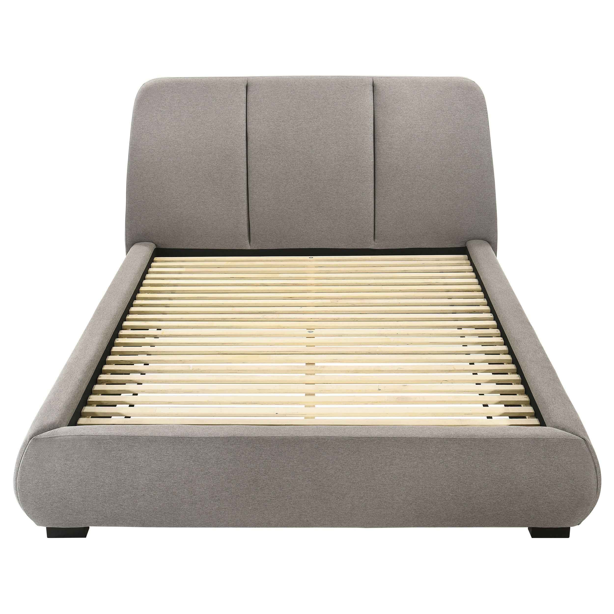 Mokena Taupe 46-inch Upholstered Queen Platform Bed - Image 4