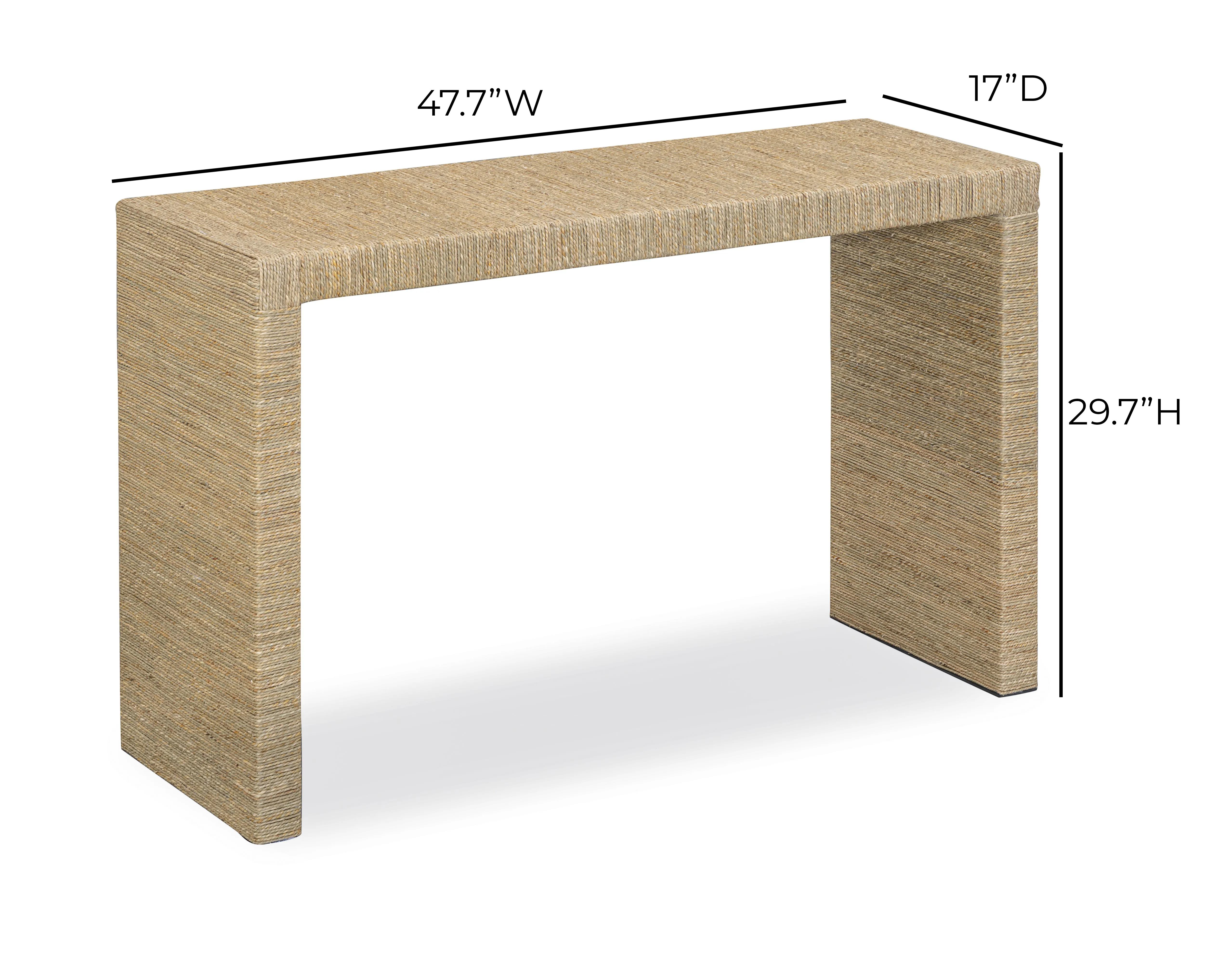Mona 48" Natural Seagrass Console Table - Image 5