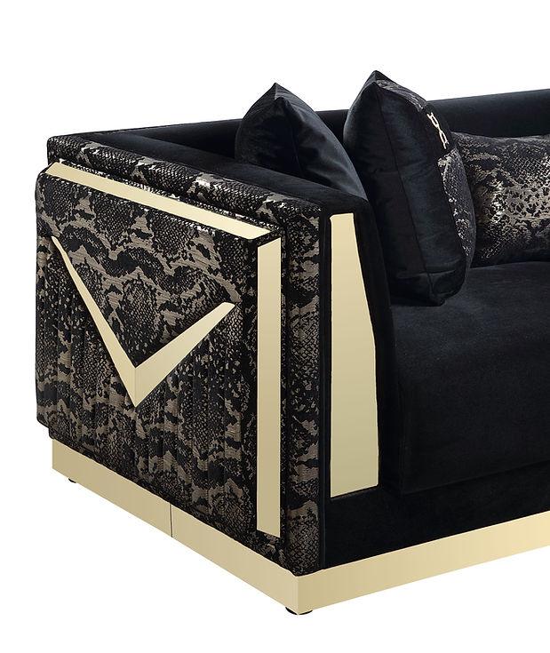Monaco Black Living Room Set - Image 4
