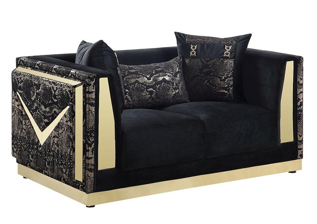 Monaco Black Living Room Set - Image 5