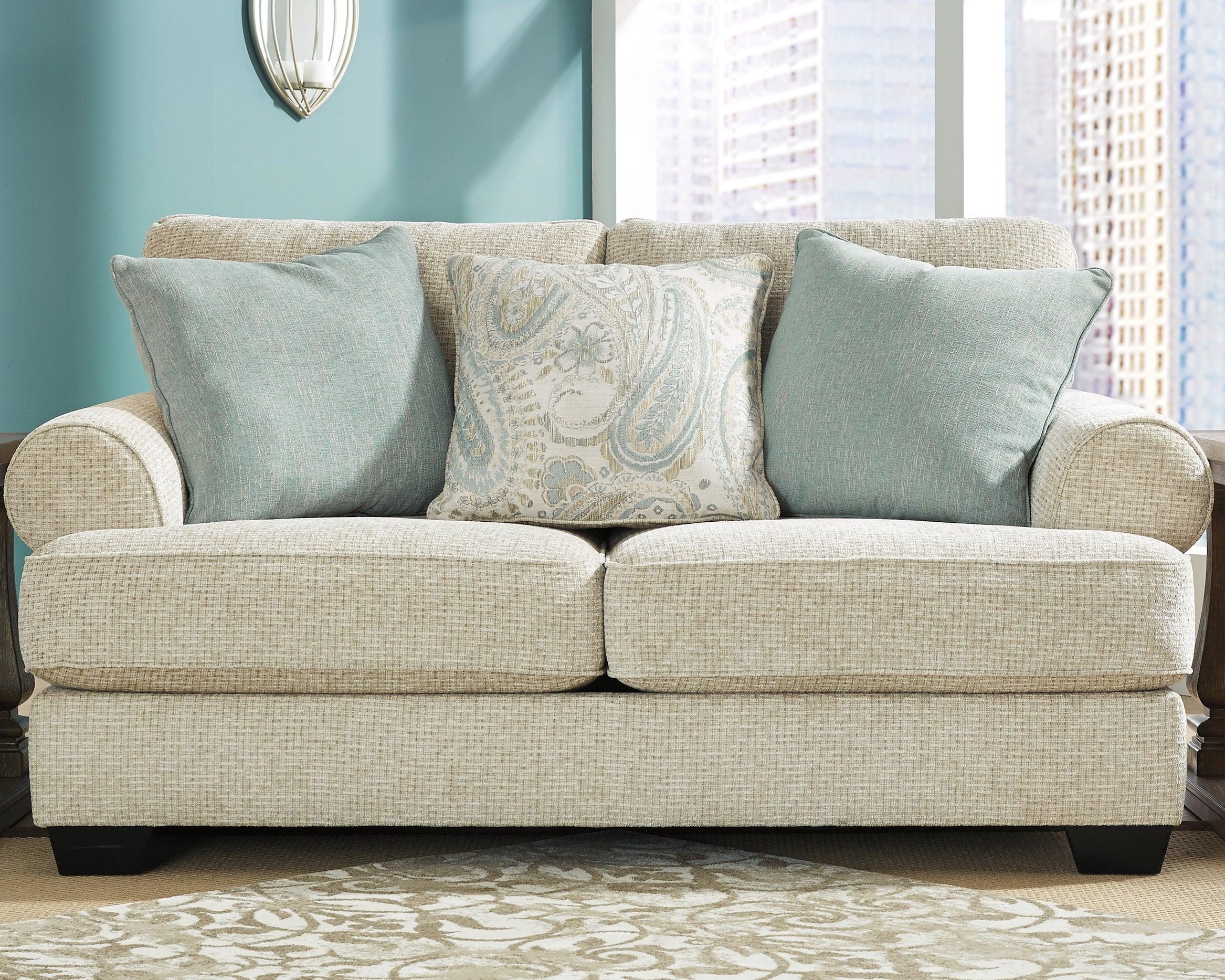 Monaghan Sandstone Sofa and Loveseat - Image 6