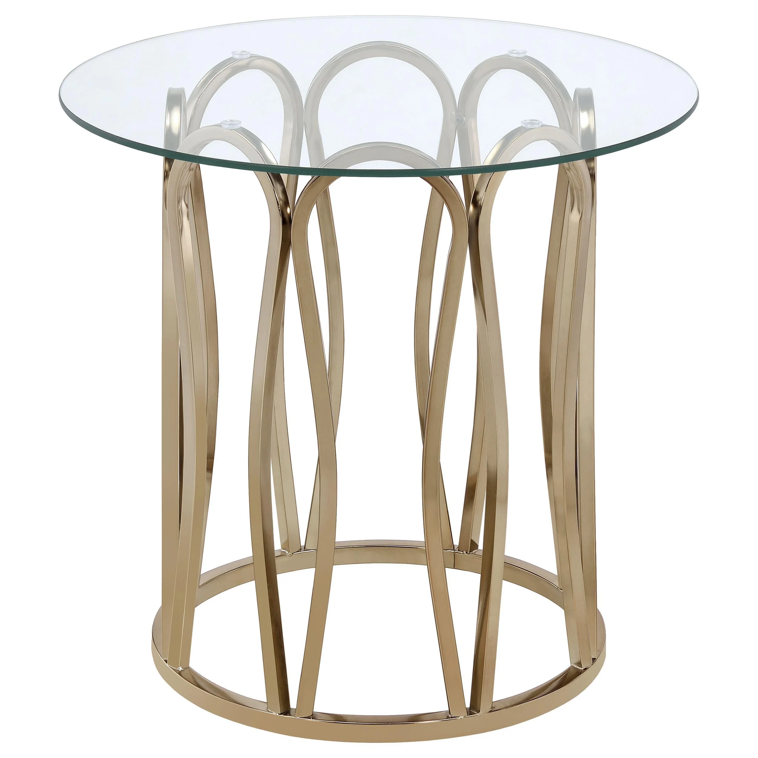 Monett Chocolate Chrome 3-Piece Coffee and End Table Set - Image 3