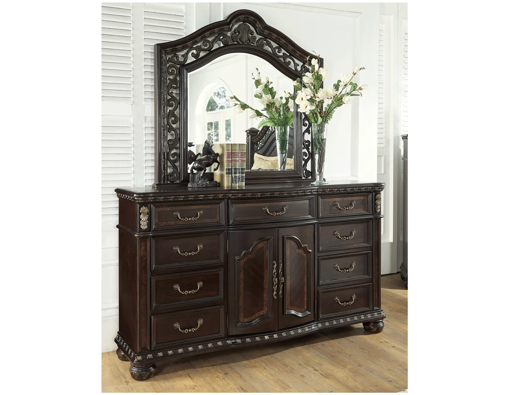 Monte Carlo Cocoa Brown Dresser with Mirror