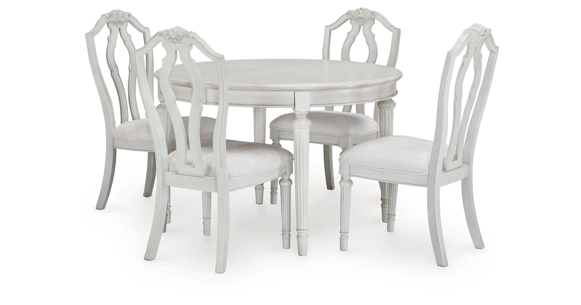 Montelaine Antiqued White Extendable Dining Room Set - Image 3