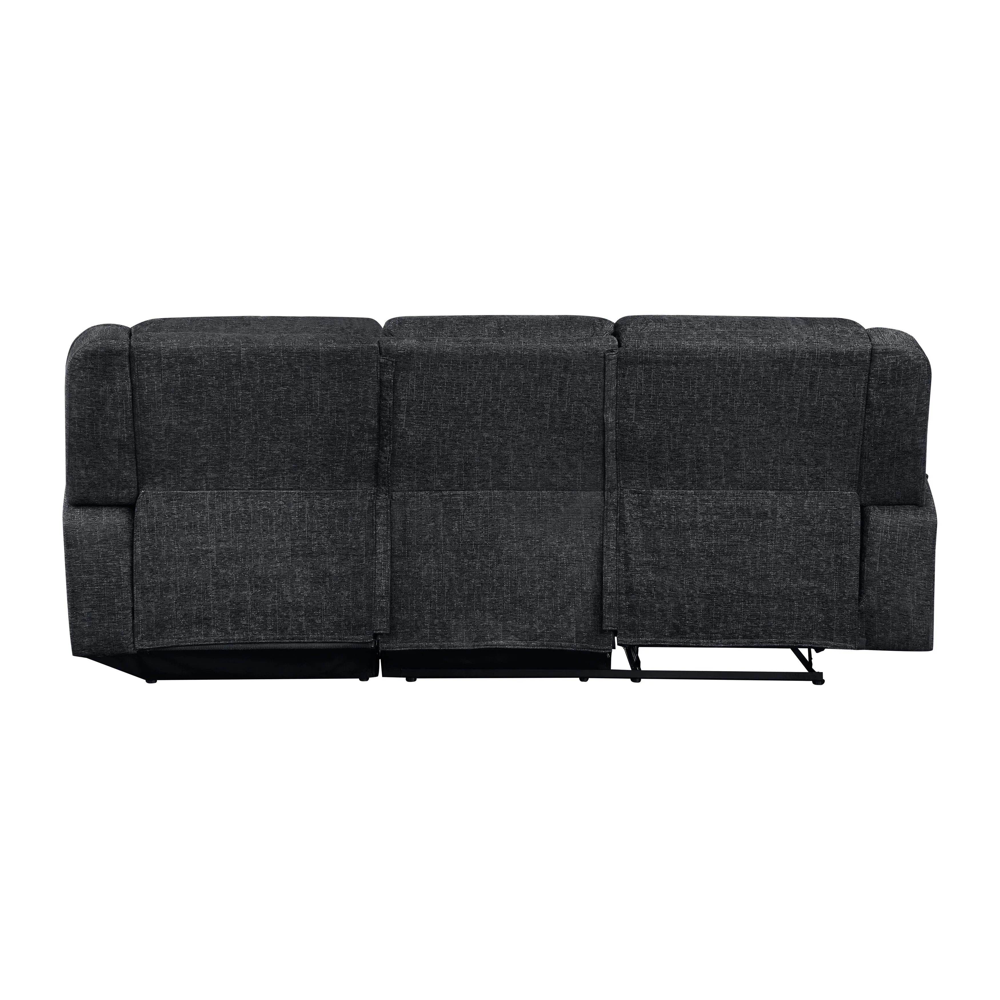 Monterey Black 2-Piece Reclining Sectional with Right Chaise - Image 6