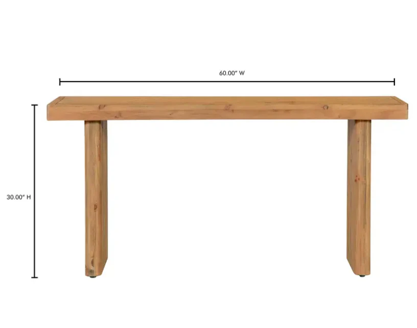 Monterey Console Table Rustic Blonde - Image 7