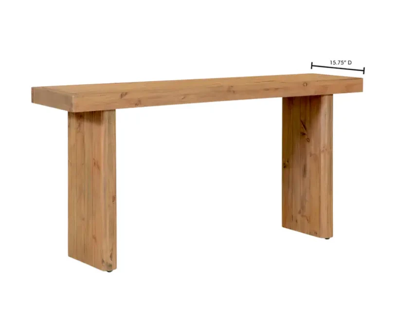 Monterey Console Table Rustic Blonde - Image 8