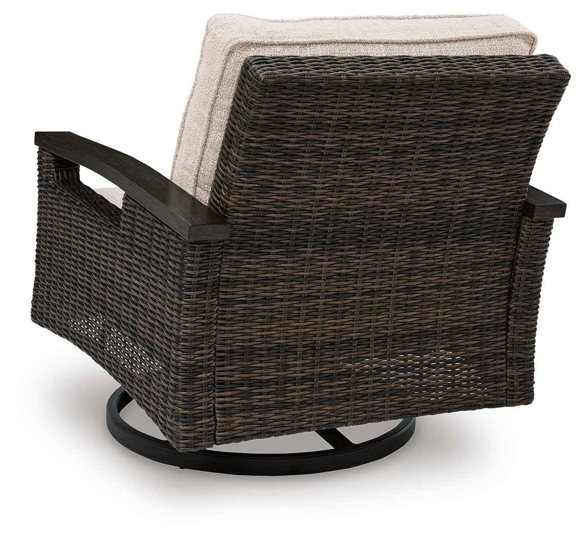 Monterey Point Dark Brown Outdoor Swivel Lounge Chair (Set of 2) - Image 5
