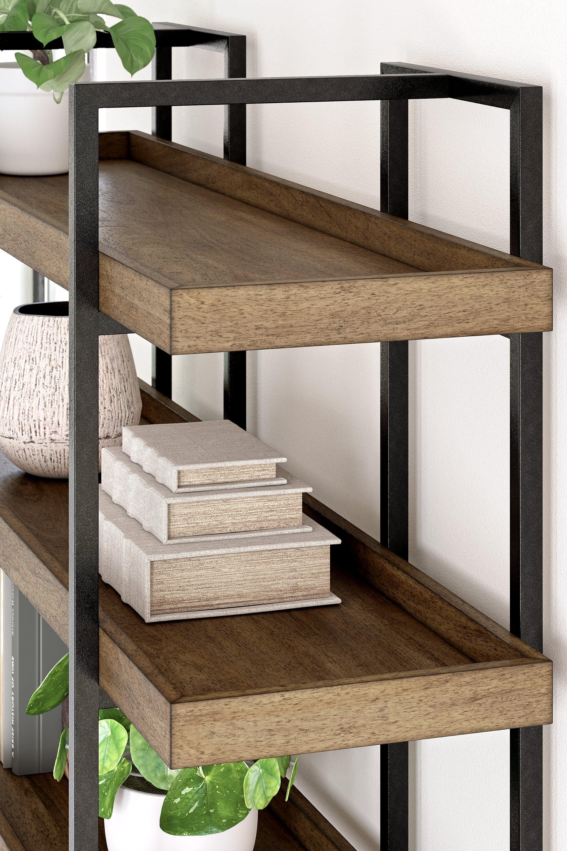 Montia Light Brown 76" Bookcase - Image 2