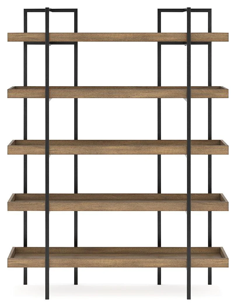 Montia Light Brown 76" Bookcase - Image 4
