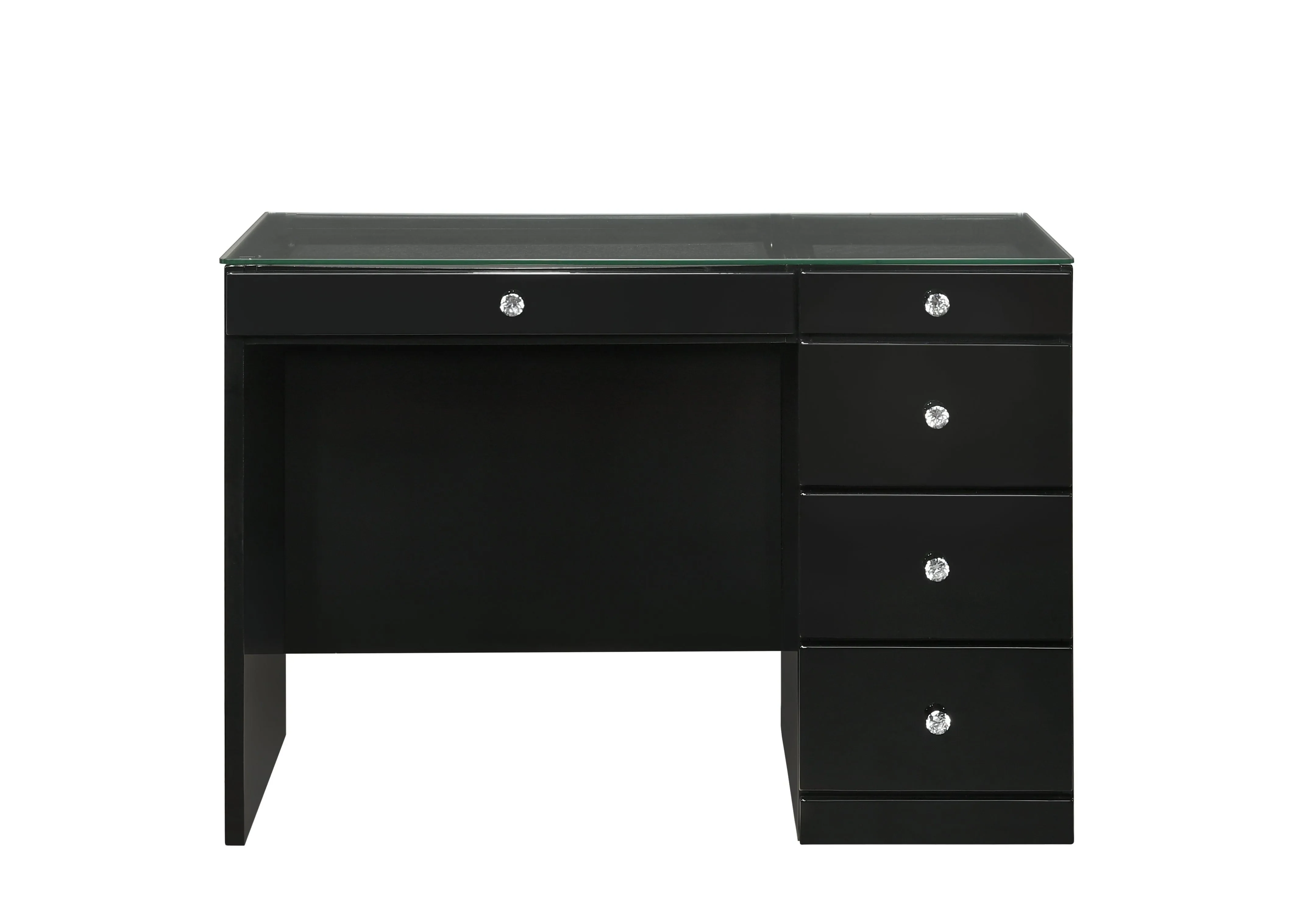 Morgan Black Makeup Vanity Set with Lighted Mirror - Image 7