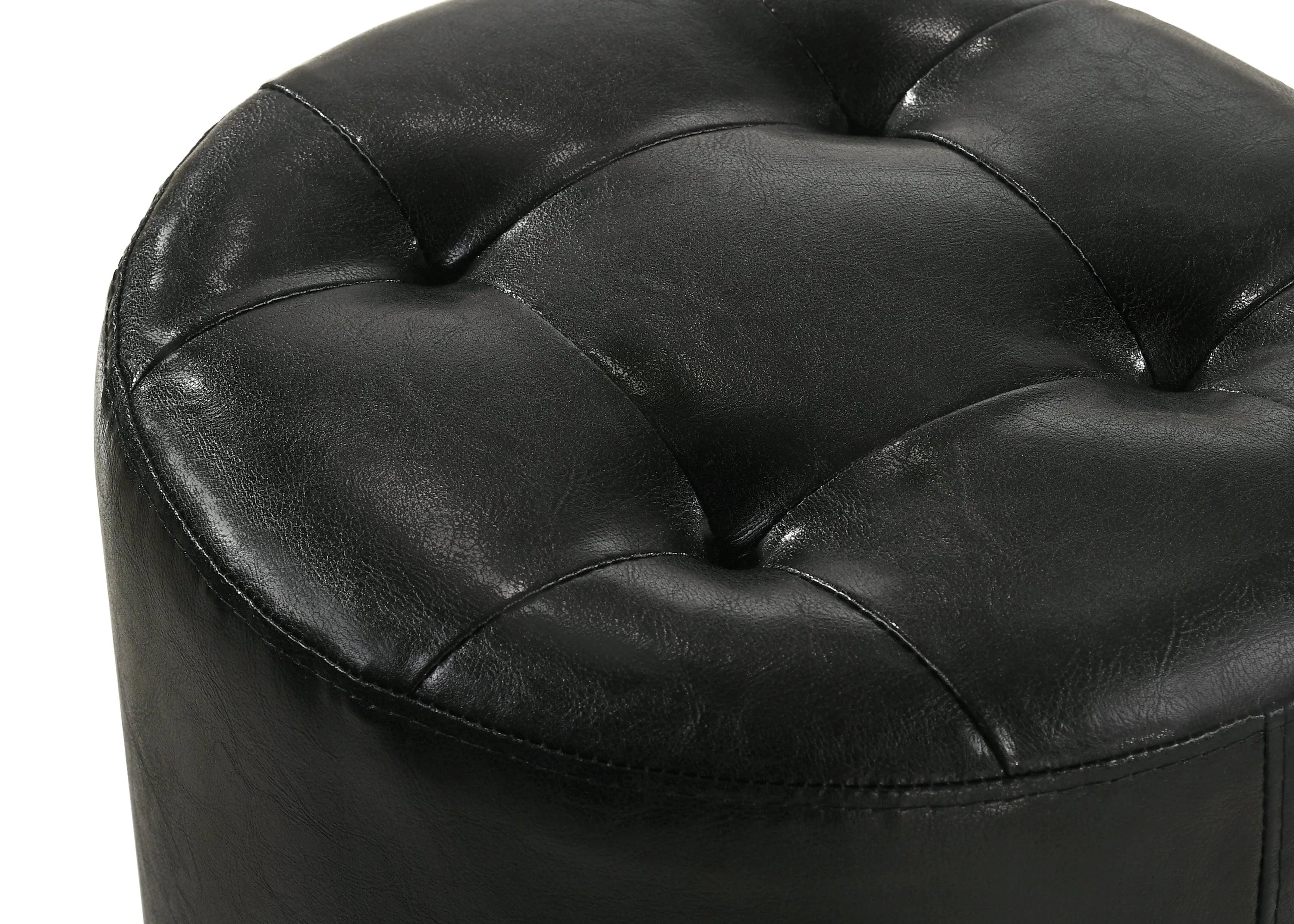 Morgan Black Round Swivel Stool - Image 3