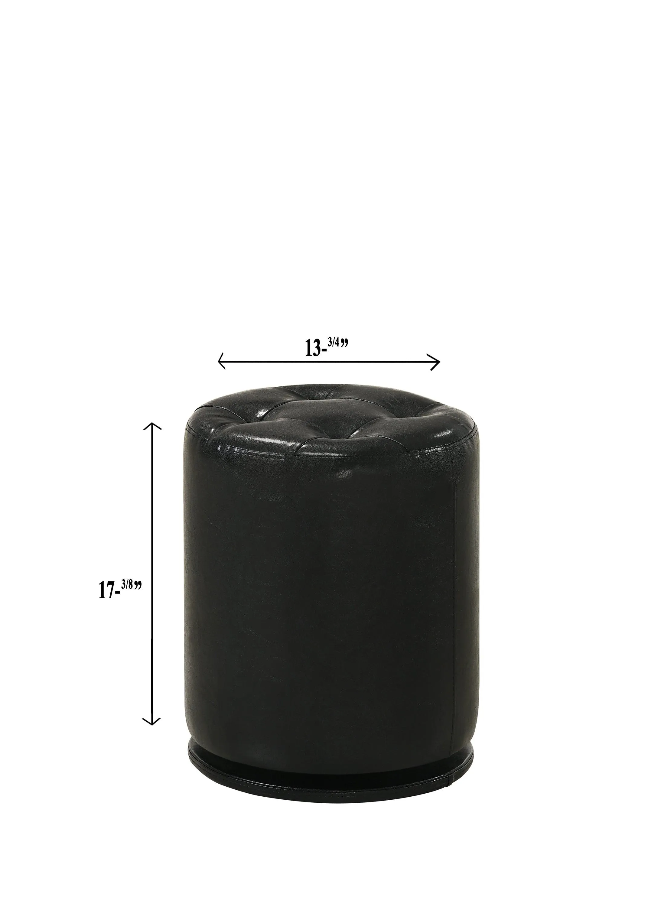 Morgan Black Round Swivel Stool - Image 4