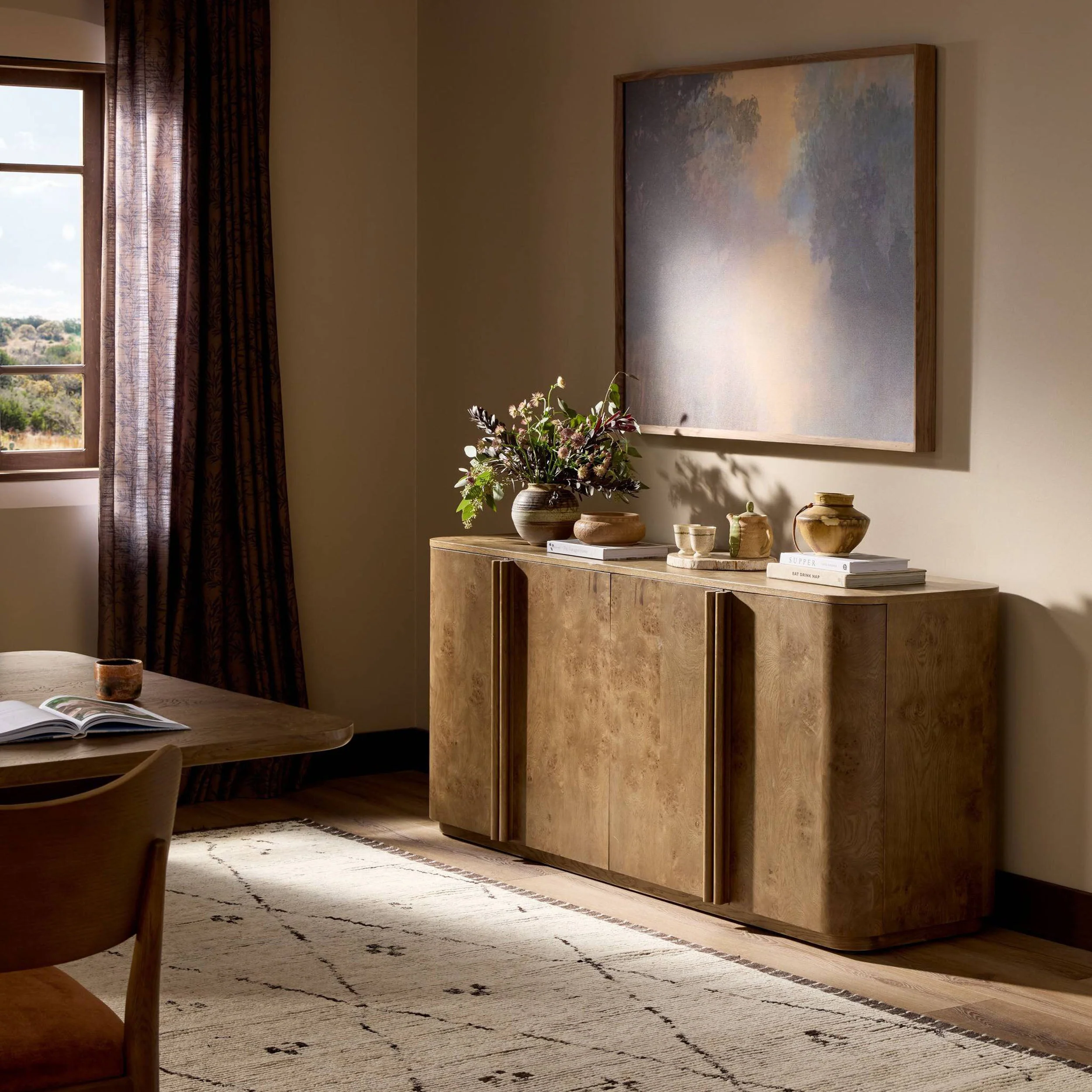 Morley Sideboard, Rye Medium Burl by Four Hands - Image 8