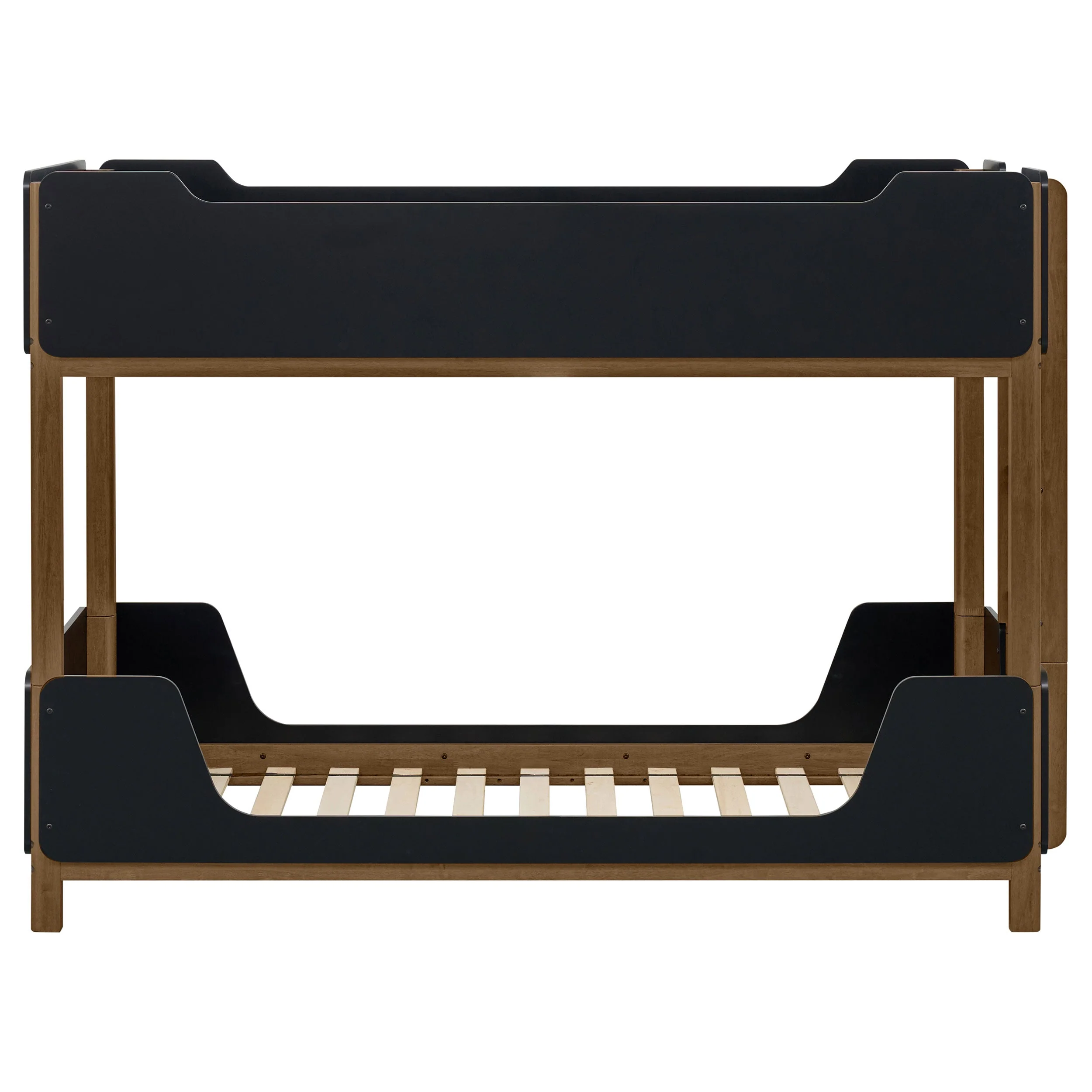 Morris Black/Walnut Twin Over Twin Wood Bunk Bed - Image 4
