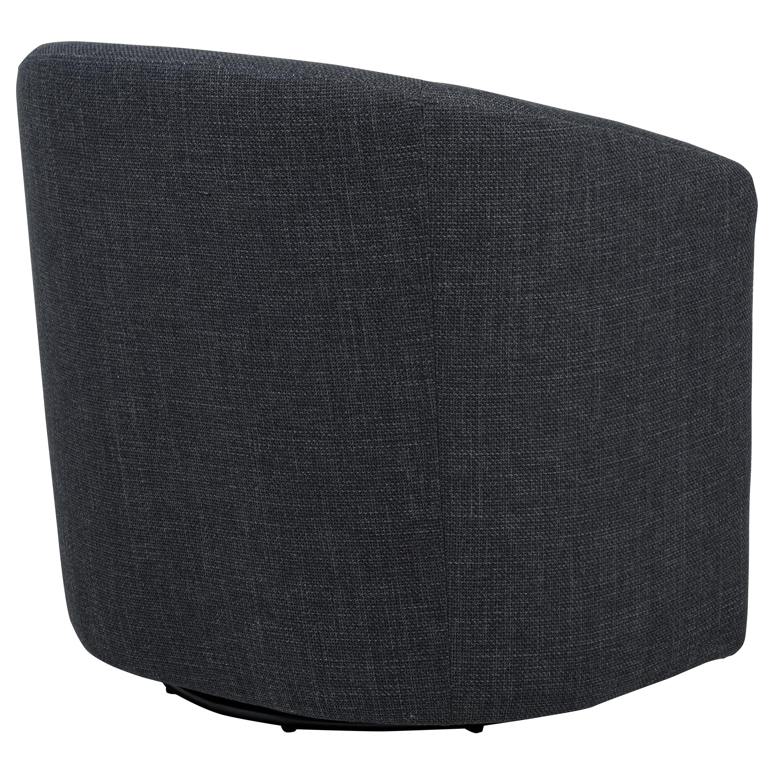 Mossbrook Anthracite Upholstered Swivel Accent Chair - Image 7
