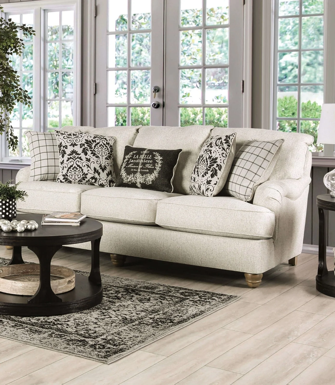 Mossley Ivory Sofa & Loveseat - Image 2