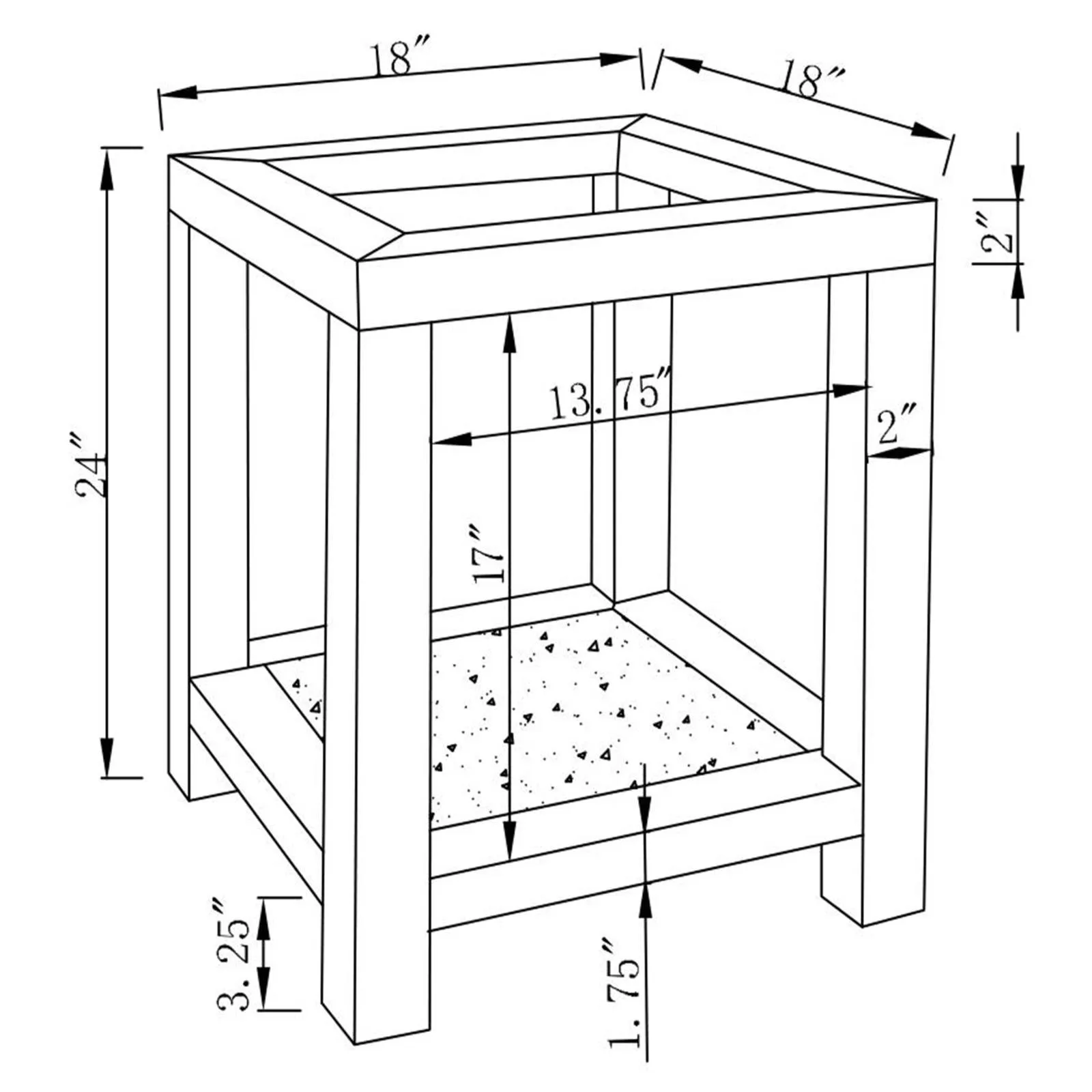 Mozzi Brushed Bronze Square End Table with Glass Top Mirror - Image 4
