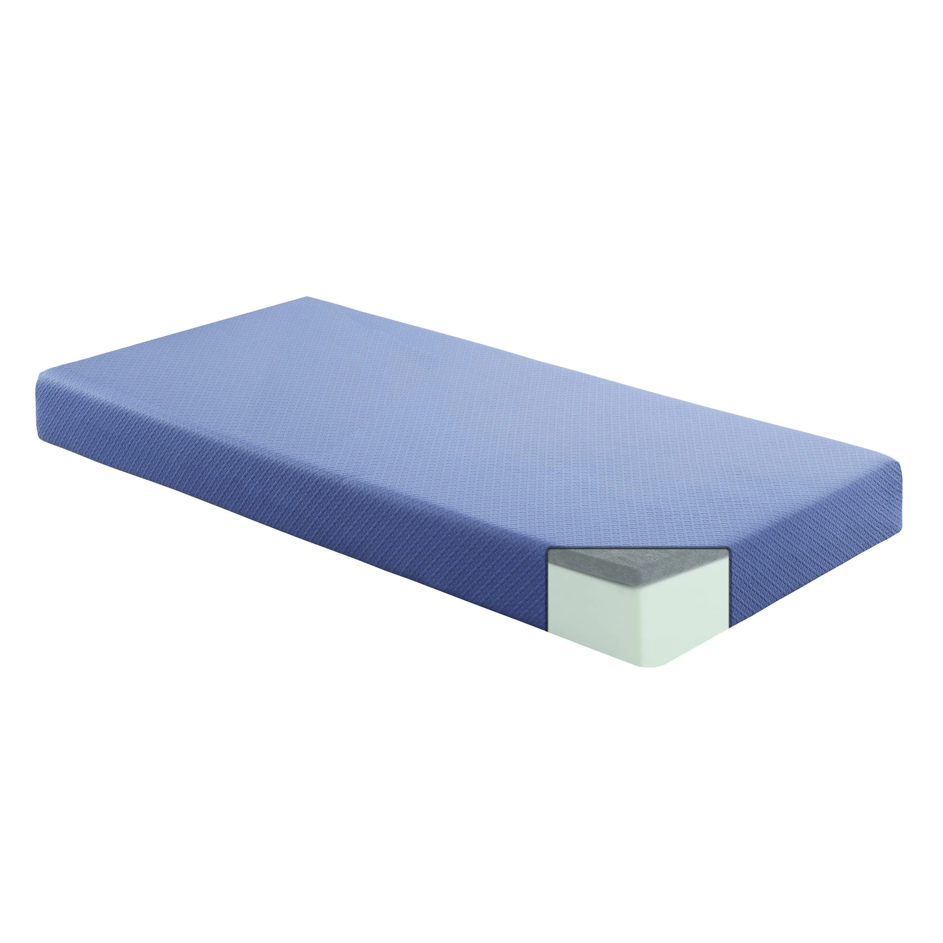 MT-PG07BLF 7" Blue Full Gel-Infused Memory Foam Mattress Set - Image 4
