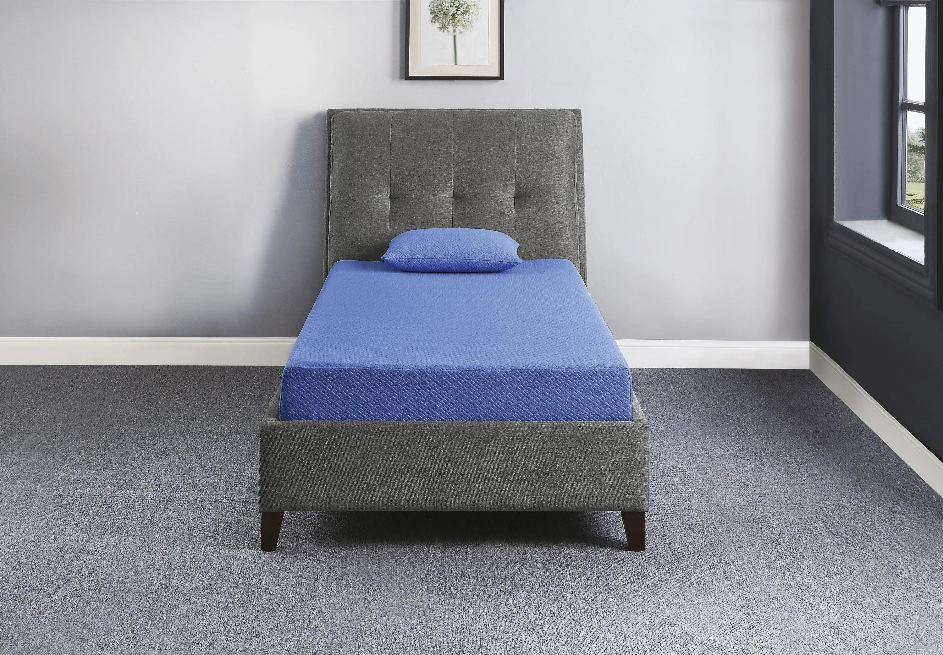 MT-PG07BLF 7" Blue Full Gel-Infused Memory Foam Mattress Set - Image 6