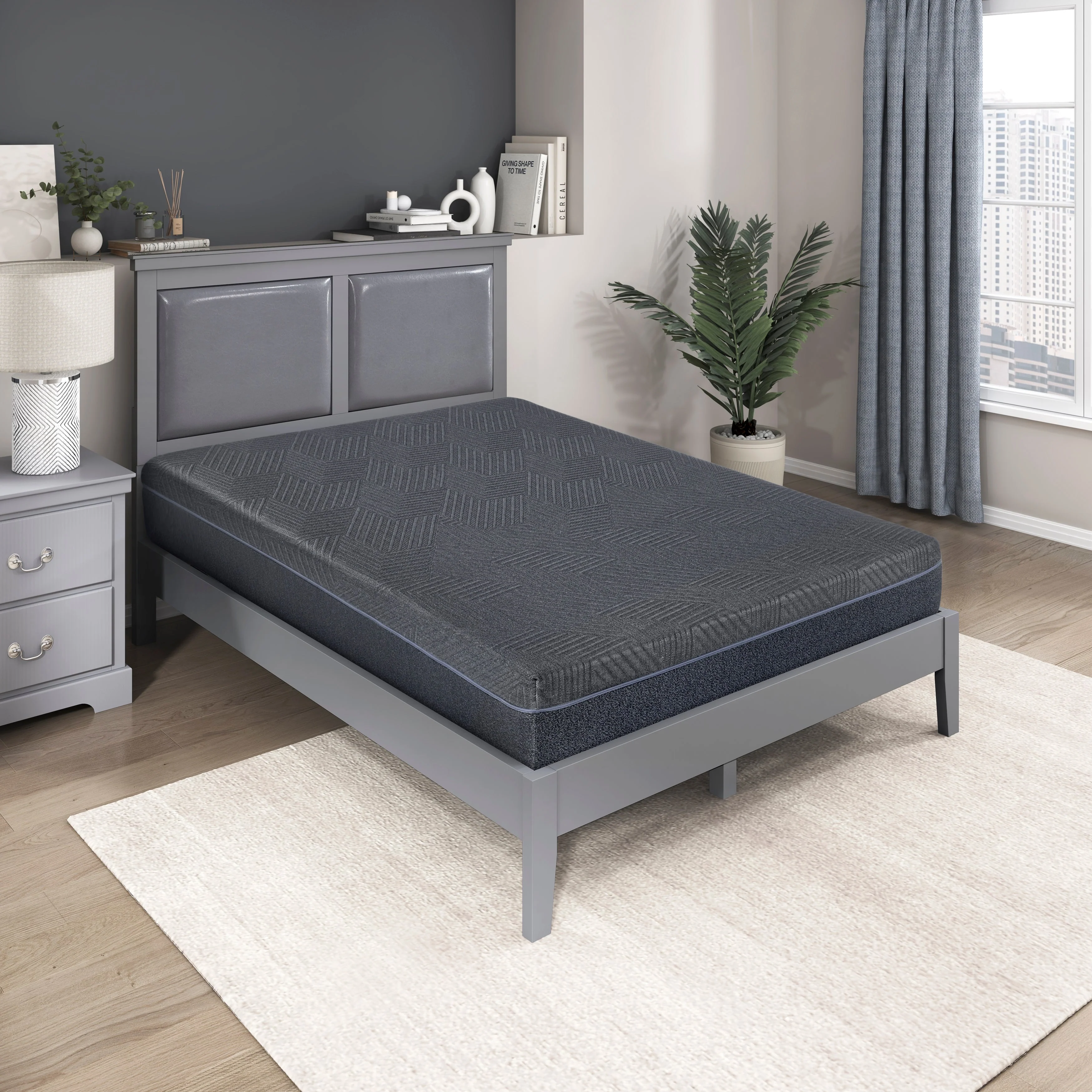 MT-UNG11CK Gray 11" California King Green Tea Gel-Infused Memory Foam Mattress - Image 10