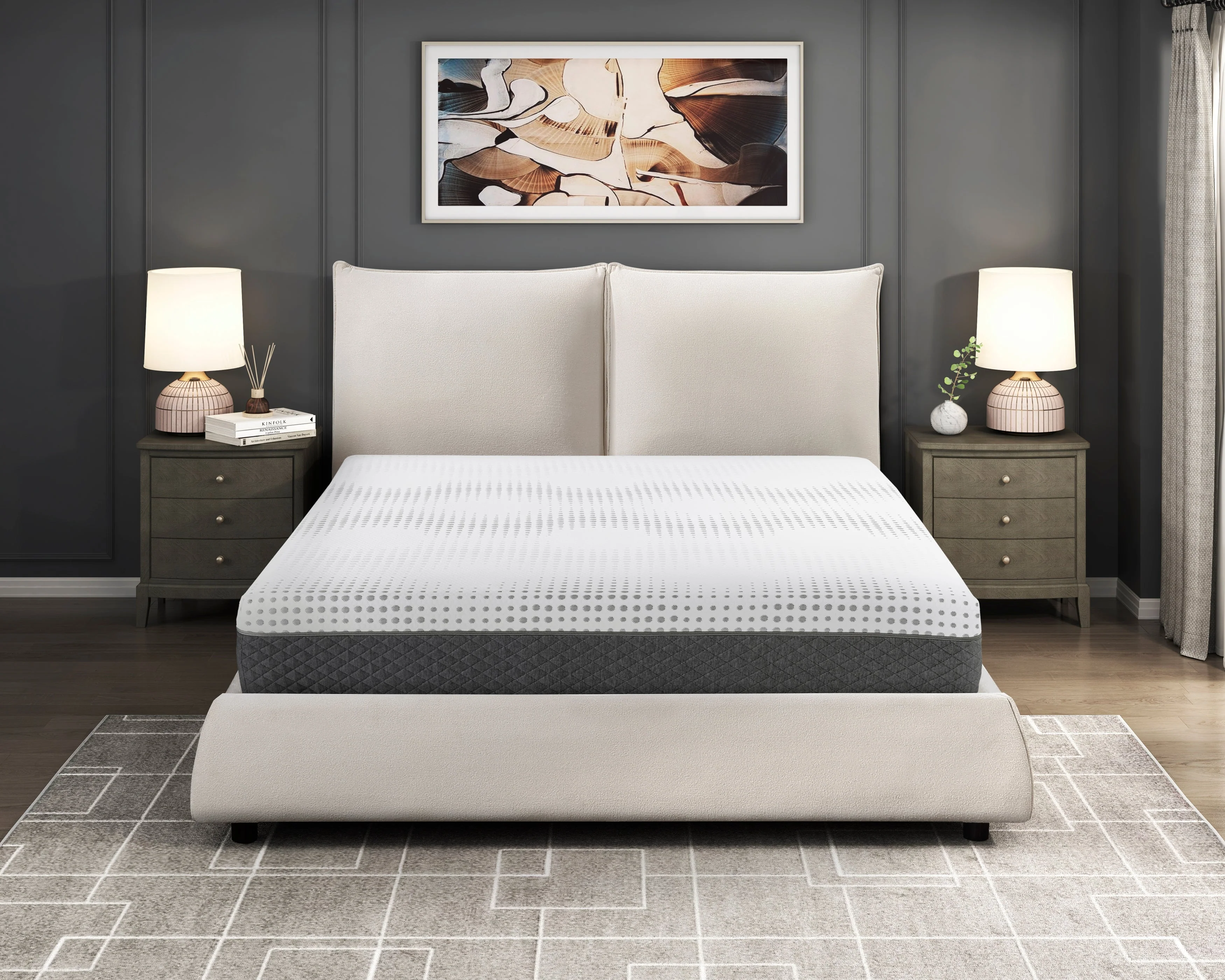 MT-UNH12CK White 12" California King Green Tea Gel-Infused Memory Foam Hybrid Mattress - Image 10