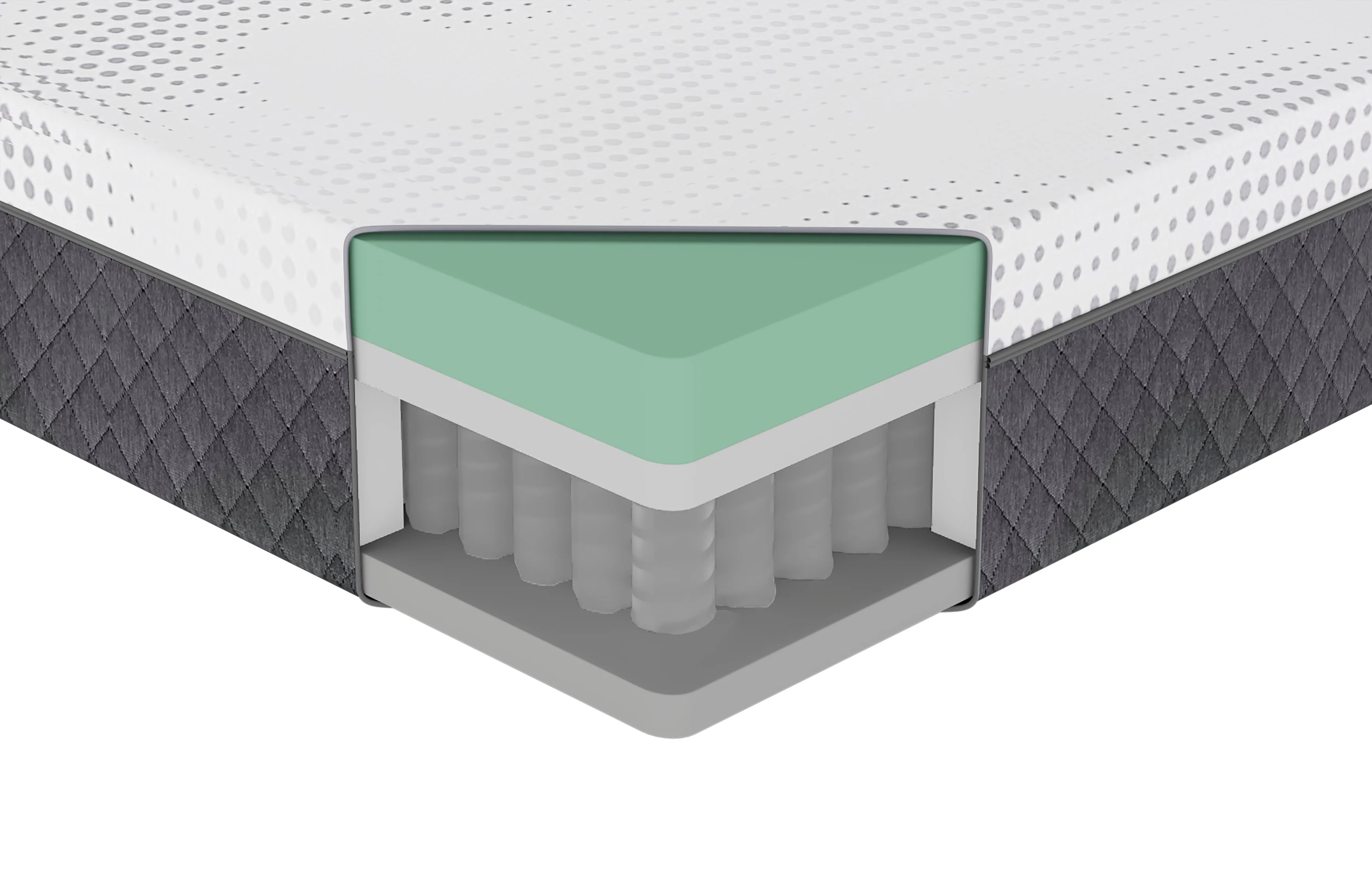 MT-UNH12CK White 12" California King Green Tea Gel-Infused Memory Foam Hybrid Mattress - Image 7