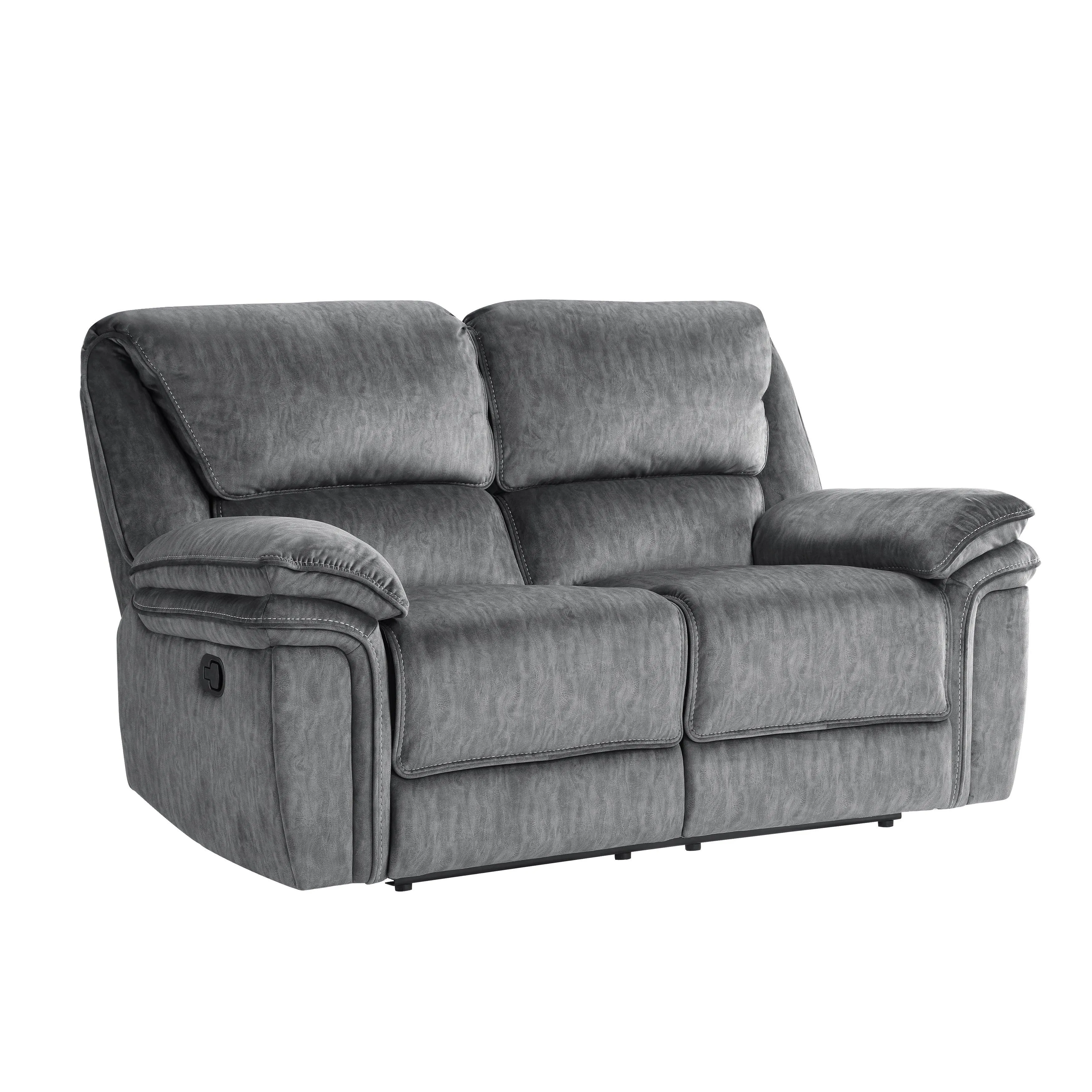 Muirfield Gray Double Reclining Loveseat - Image 2