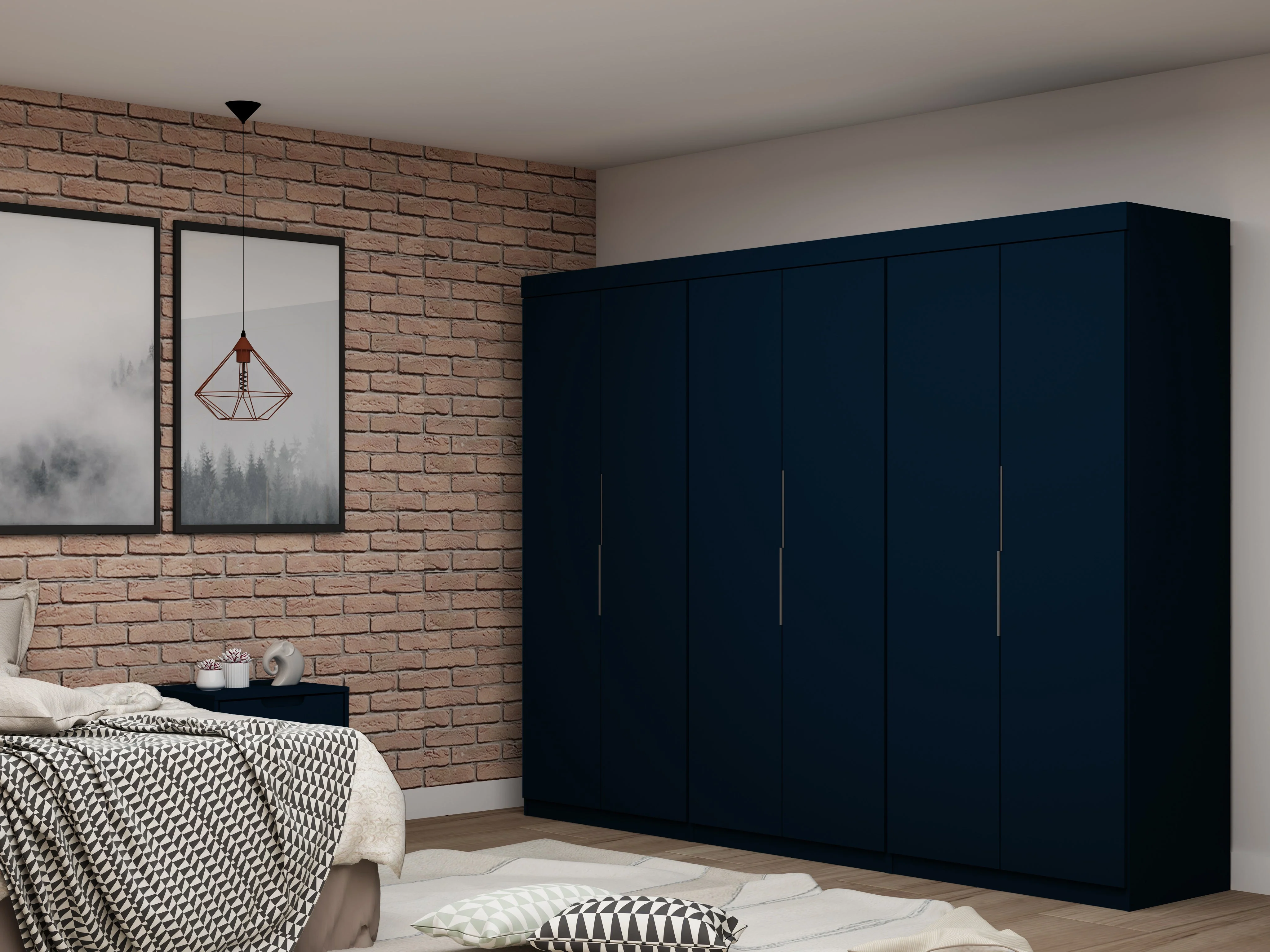 Mulberry 2.0 Wardrobe Closet in Tatiana Midnight Blue (set of 3) - Image 2