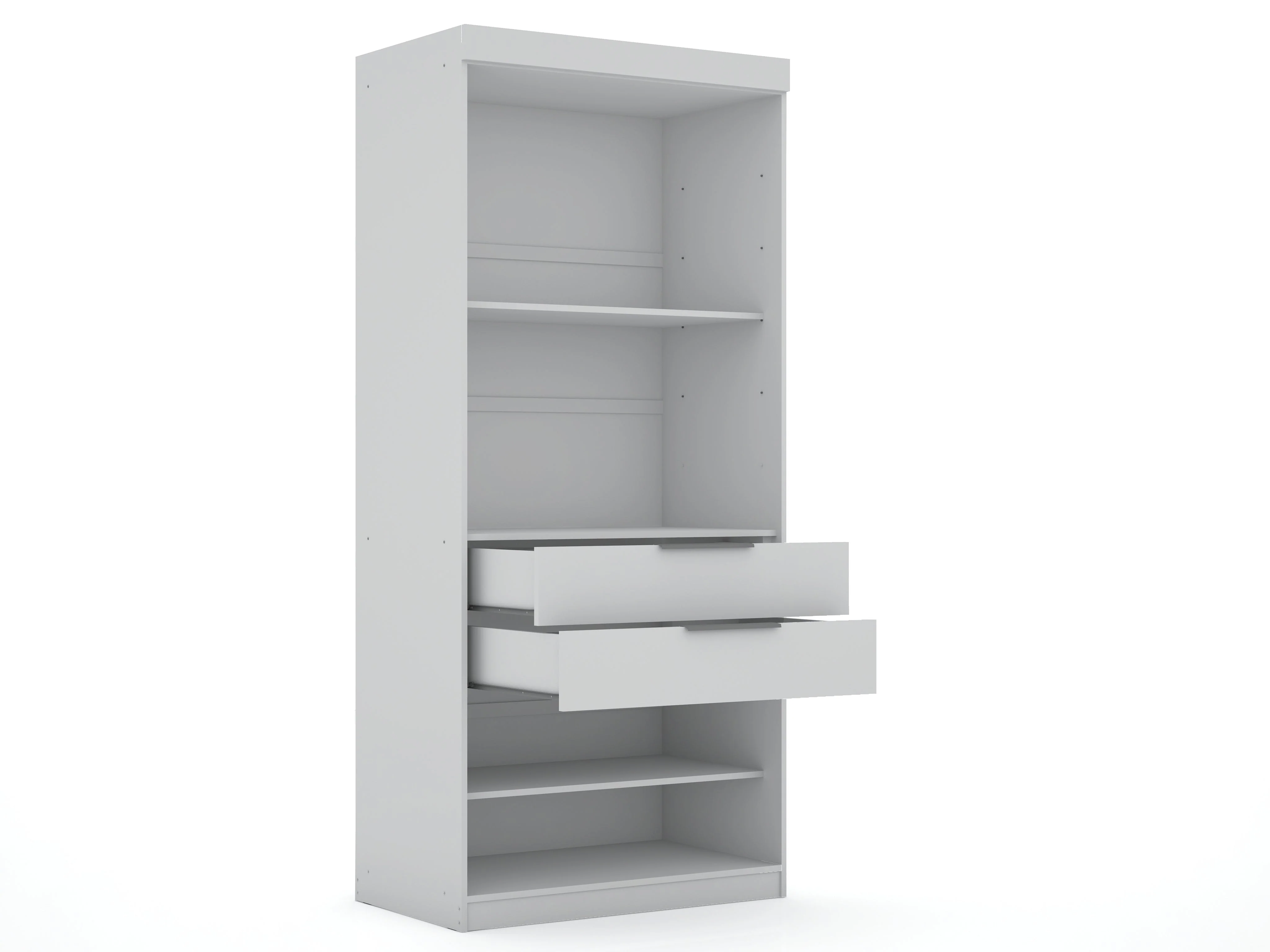 Mulberry Open 1 Sectional Closet in White - Image 4