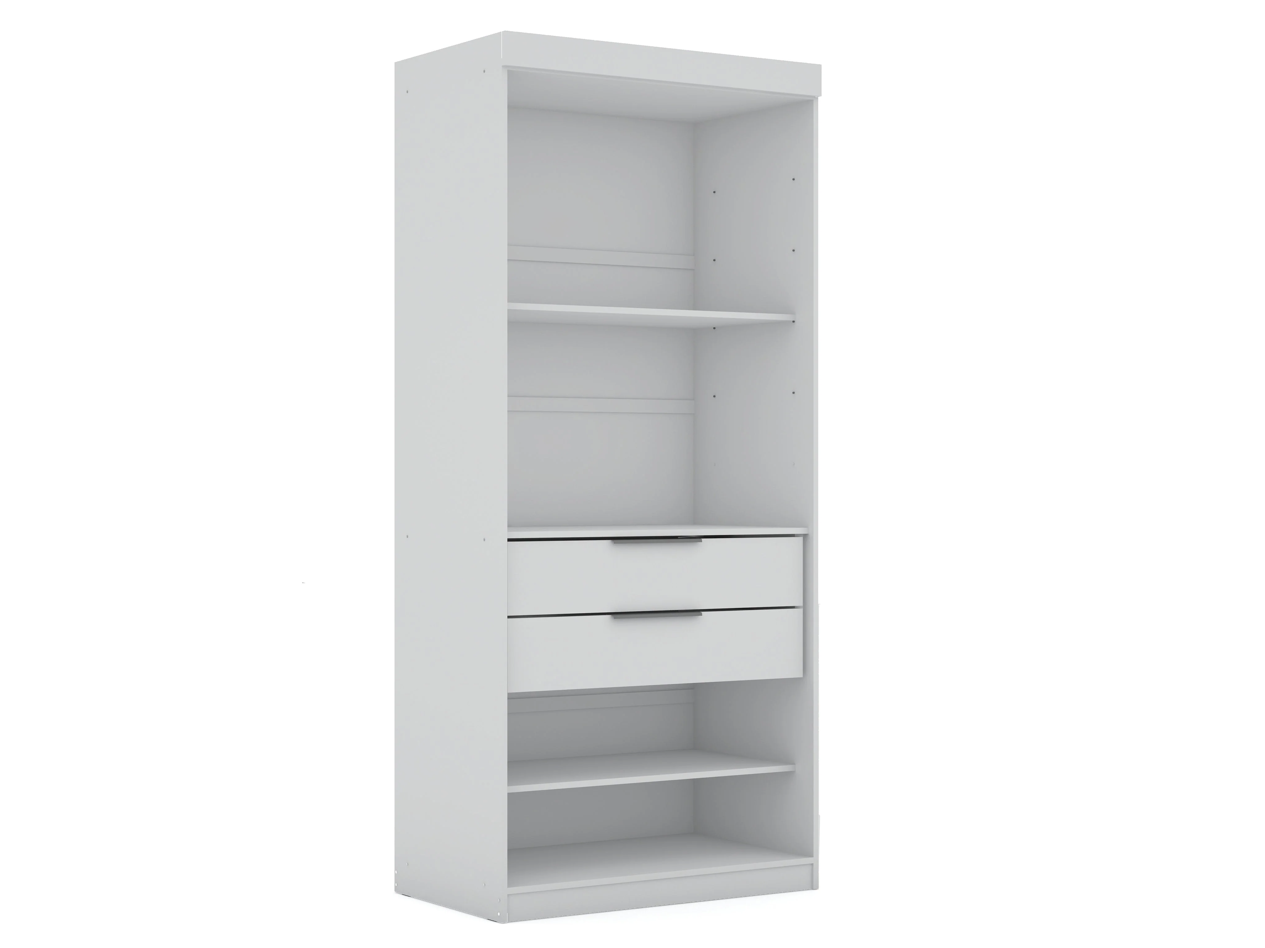 Mulberry Open 1 Sectional Closet in White - Image 6